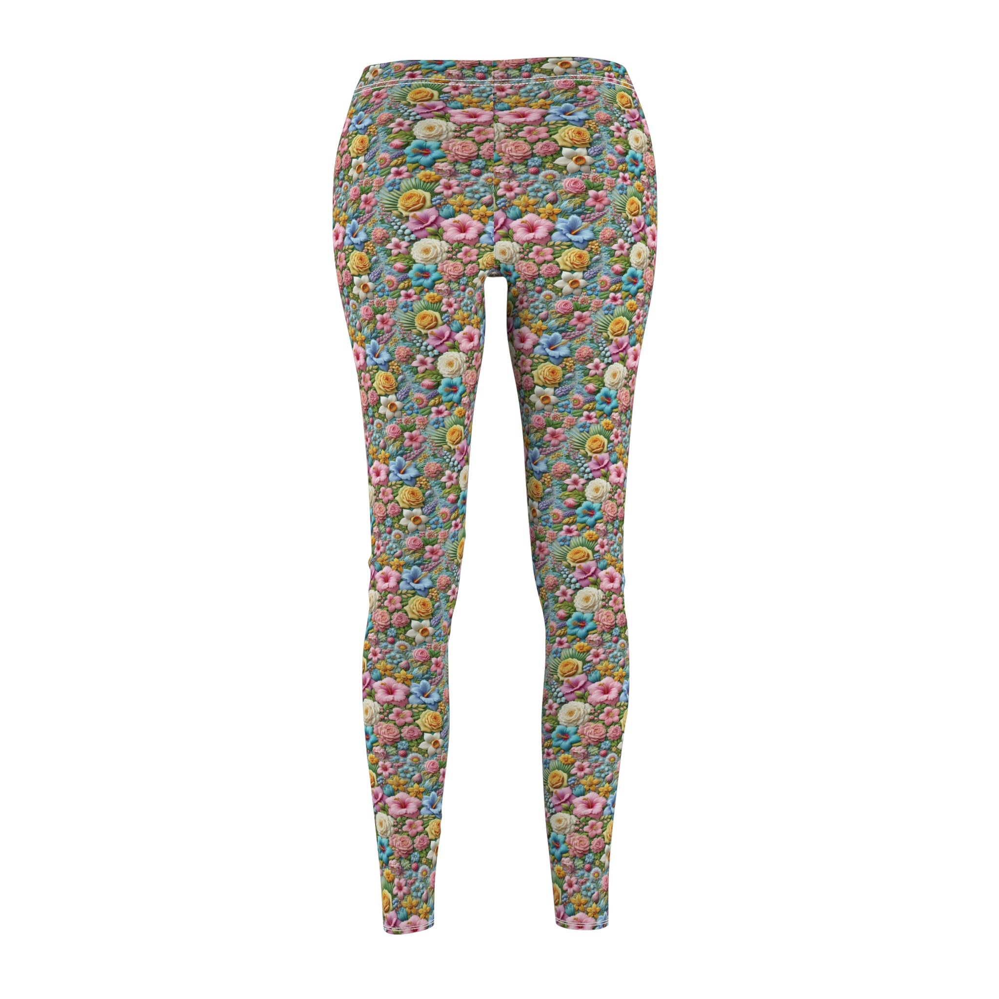 Floral Women's Casual Leggings Stylish, Comfortable High-Waisted Yoga Pants for Everyday Wear, Workout, and Lounge – Perfect Gift Idea for Her – Available in Plus Sizes - MRSBYVALLE