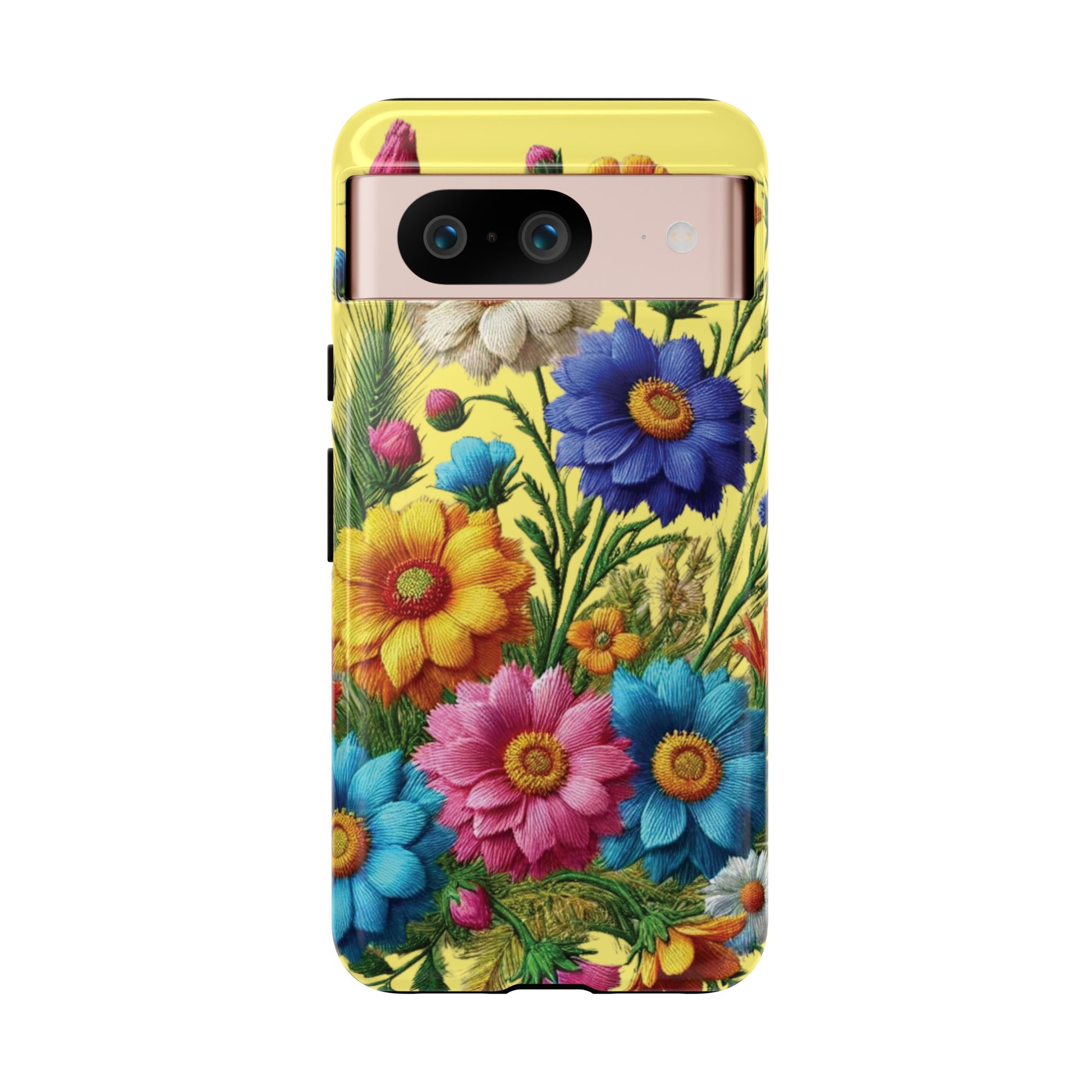 Phone Case Yellow Bright Floral Protective Phone Case Gift for Her Phone 15, Samsung iPhone Samsung  iPhone 15, Samsung iPhone Samsung Accessory Gift for Her