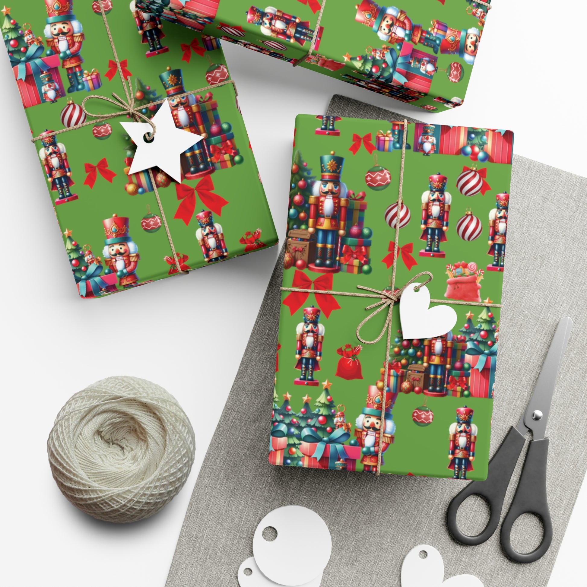 Nutcrackers Christmas Wrapping Paper | Classic Holiday Designs | Nostalgic Gift Wrap | Mid-Century Holiday Patterns | Unique Retro Christmas Decorations | Festive Retro Style Christmas - MRSBYVALLE