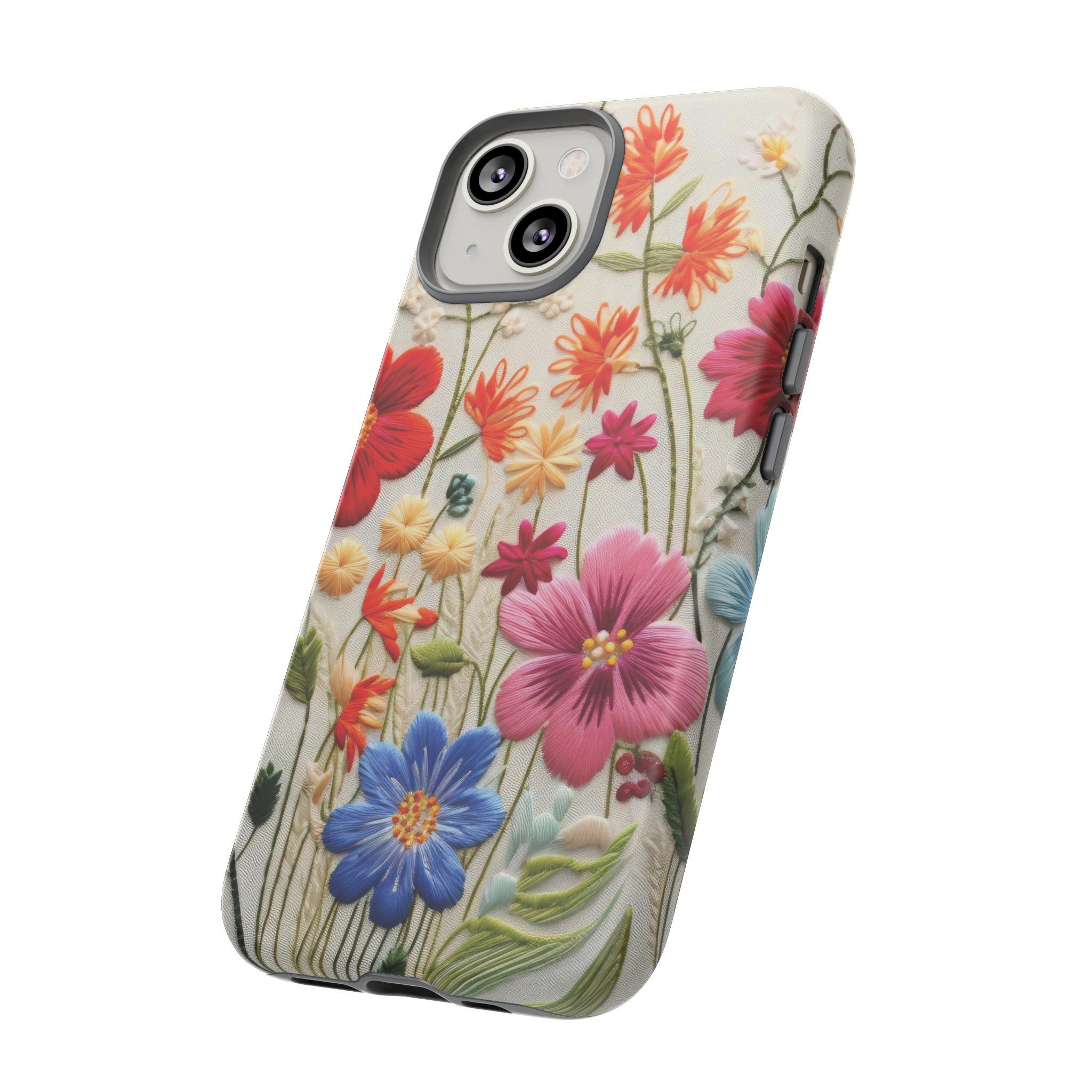 3D Floral Phone Case Elegant Faux Flower Durable for iPhone Samsung Smartphone iPhone 15, 14, 13 Samsung Gift for Mom