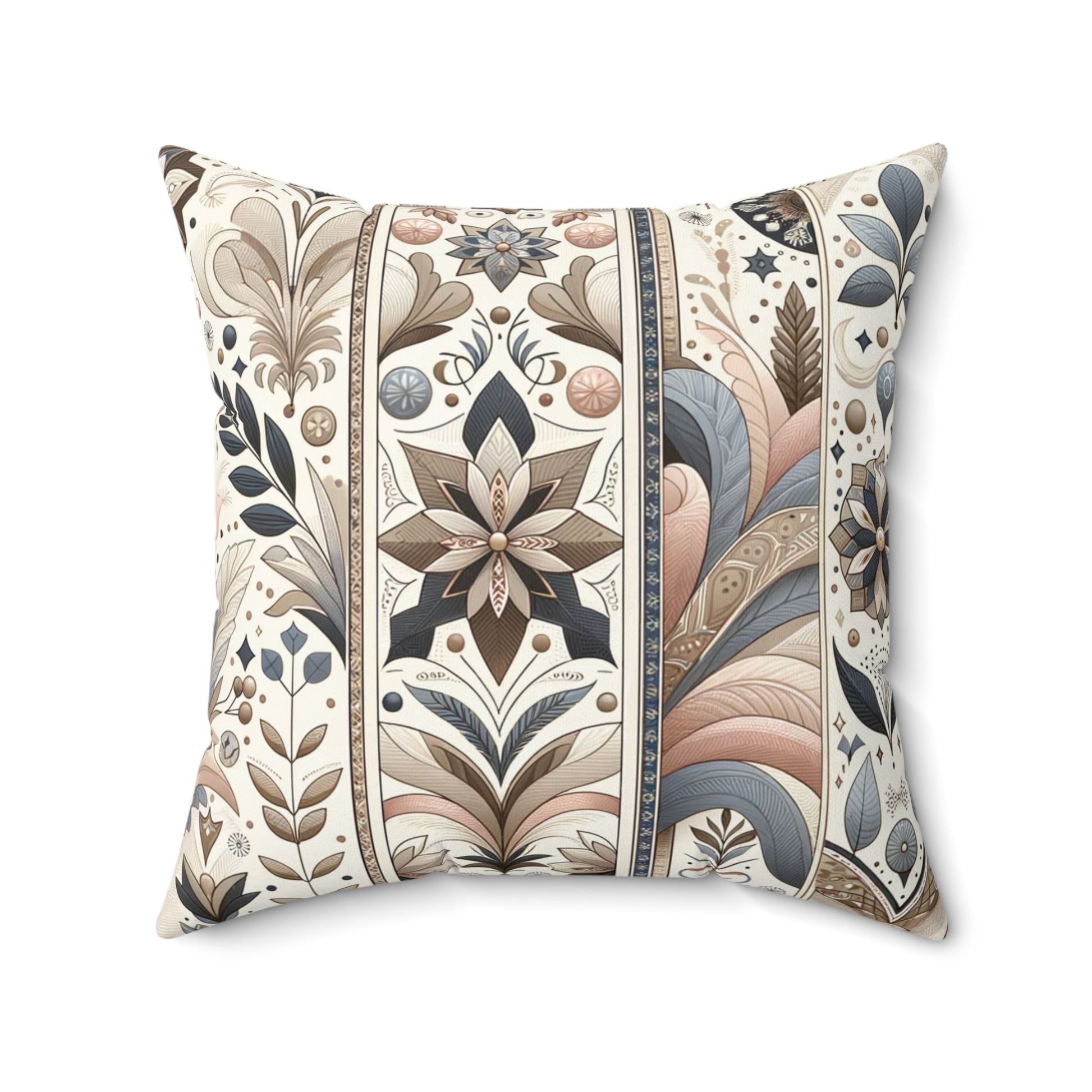 Modern Retro Square Pillow Pastel 3D Floral Illusion Luxurious Elegant Home Living Room Decor Enhancement Decor Comfort for Bedroom or Housewarming Gift New House, Bridal Shower Gift.