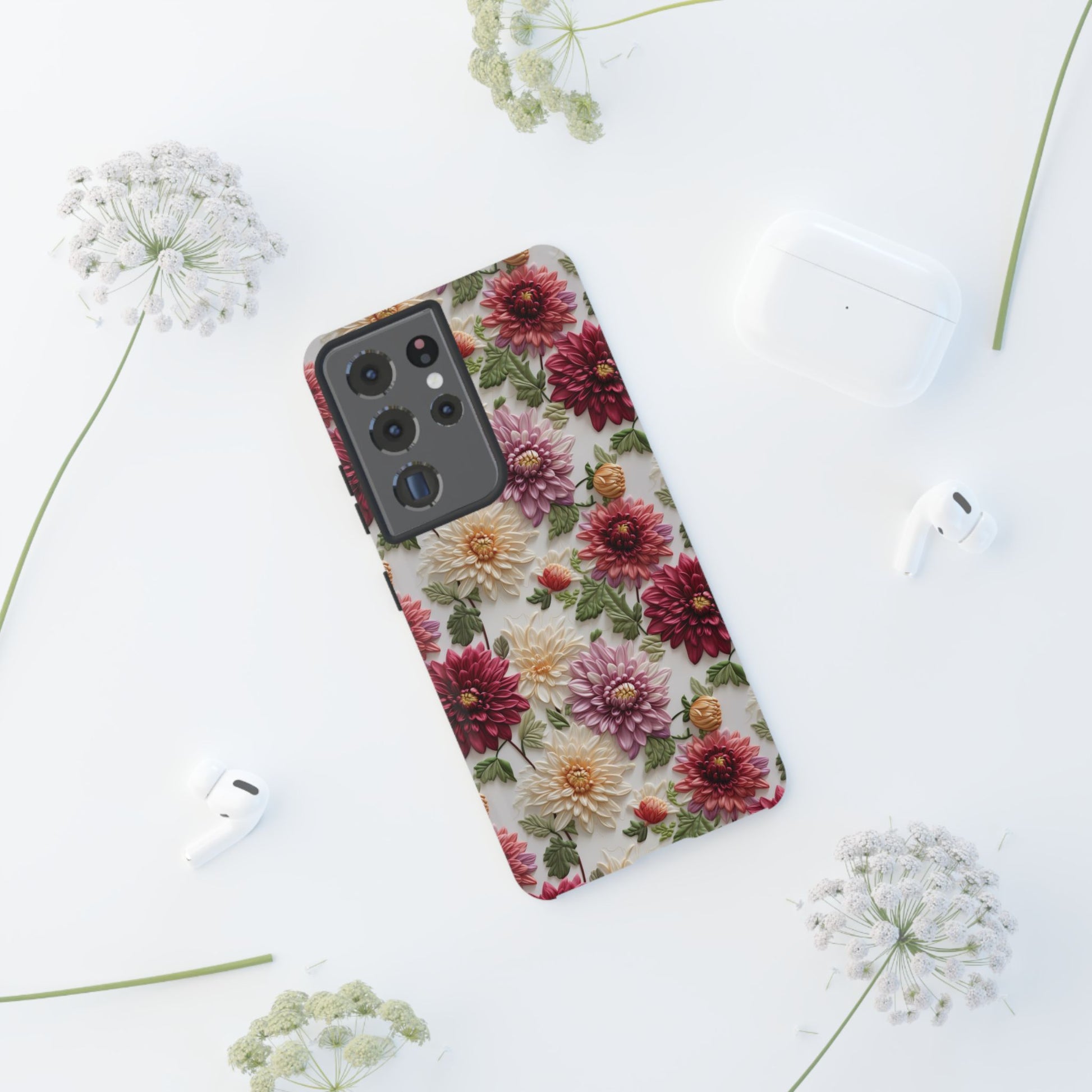 Floral Fall Phone Case for iPhone 16 pro15 14 13 12  21 23 Samsung, and Pixel | Stylish Protective Cover Gift for Her Perfect for Floral Lover - MRSBYVALLE