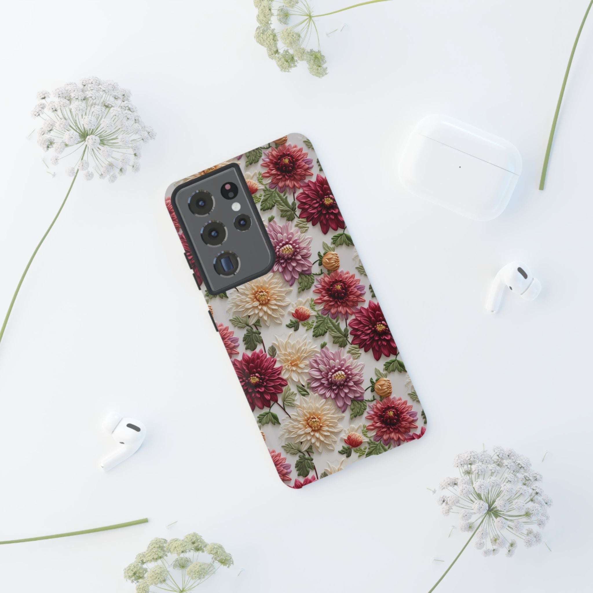 Floral Fall Phone Case for iPhone 16 pro15 14 13 12  21 23 Samsung, and Pixel | Stylish Protective Cover Gift for Her Perfect for Floral Lover - MRSBYVALLE