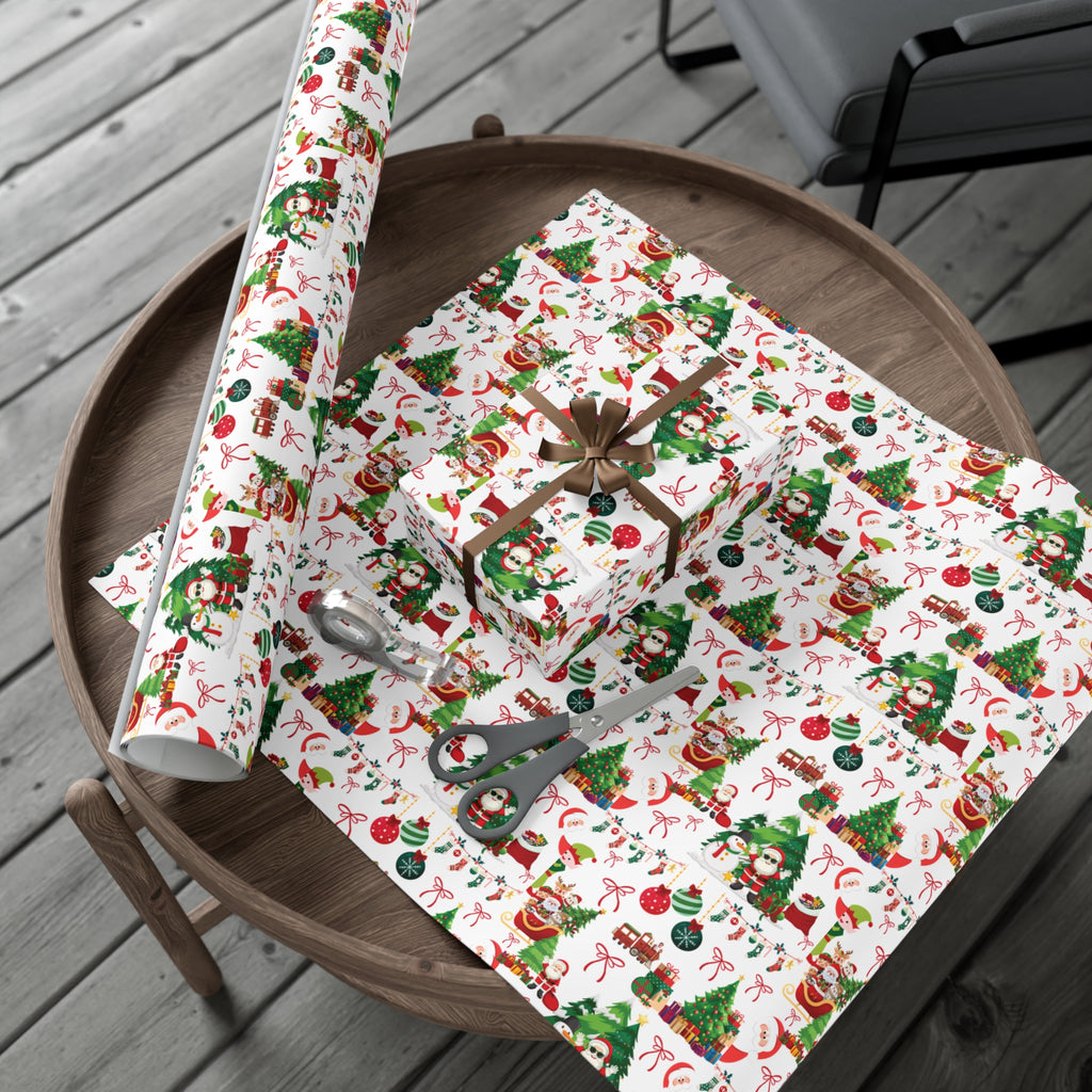 Fun Santa Christmas Theme Wrapping Paper Premium Festive Gift Wrap Roll, Classic Holiday Design, Great for Presents, Durable, Vibrant, and Perfect for Seasonal Gifting