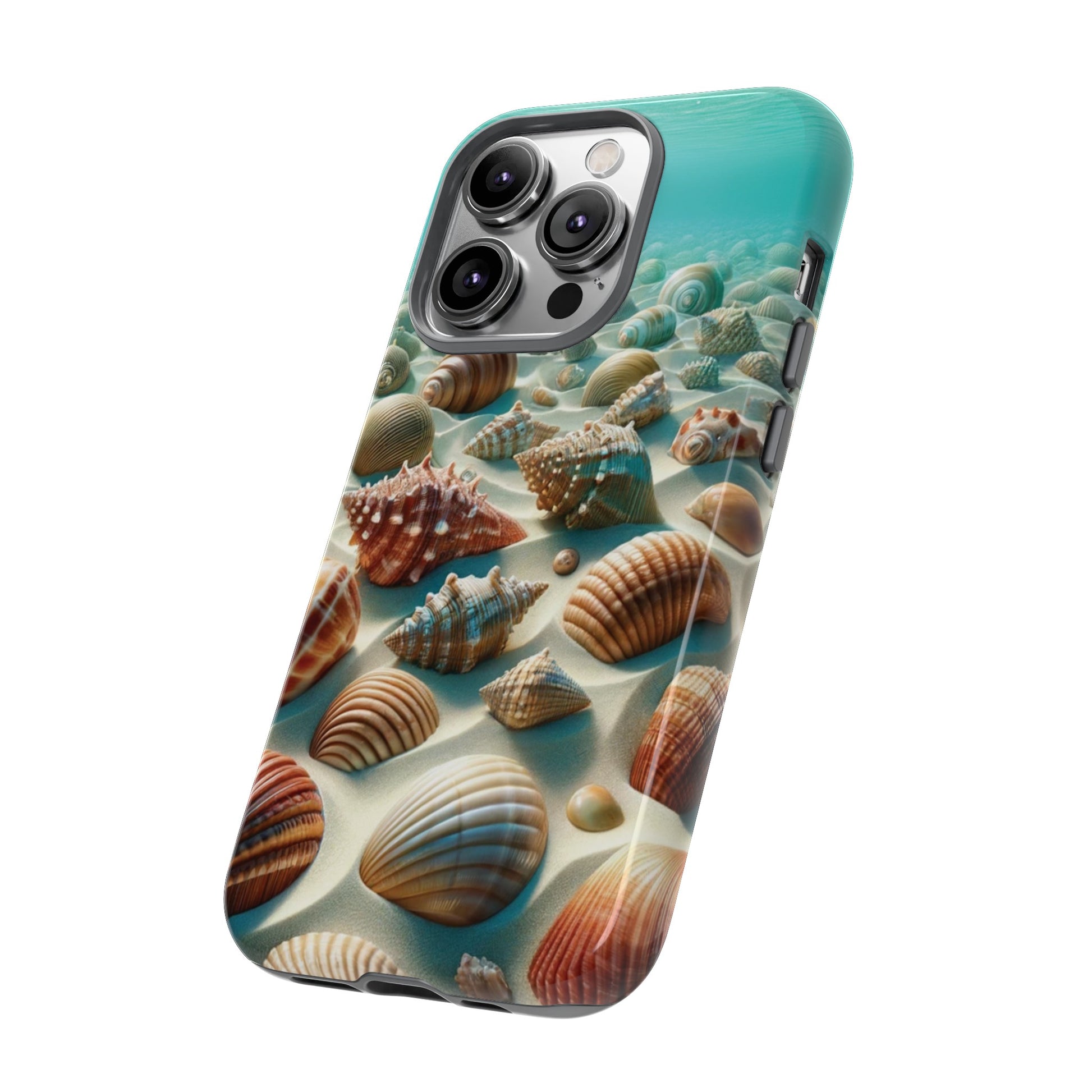 Plush Ocean Bliss Turquoise Seashell Ocean Beach View Protective Phone Case Gift for Her Phone 15, Samsung iPhone Samsung Gift for Her Case iPhone 15, Samsung iPhone Samsung Accessory Gift for Her.