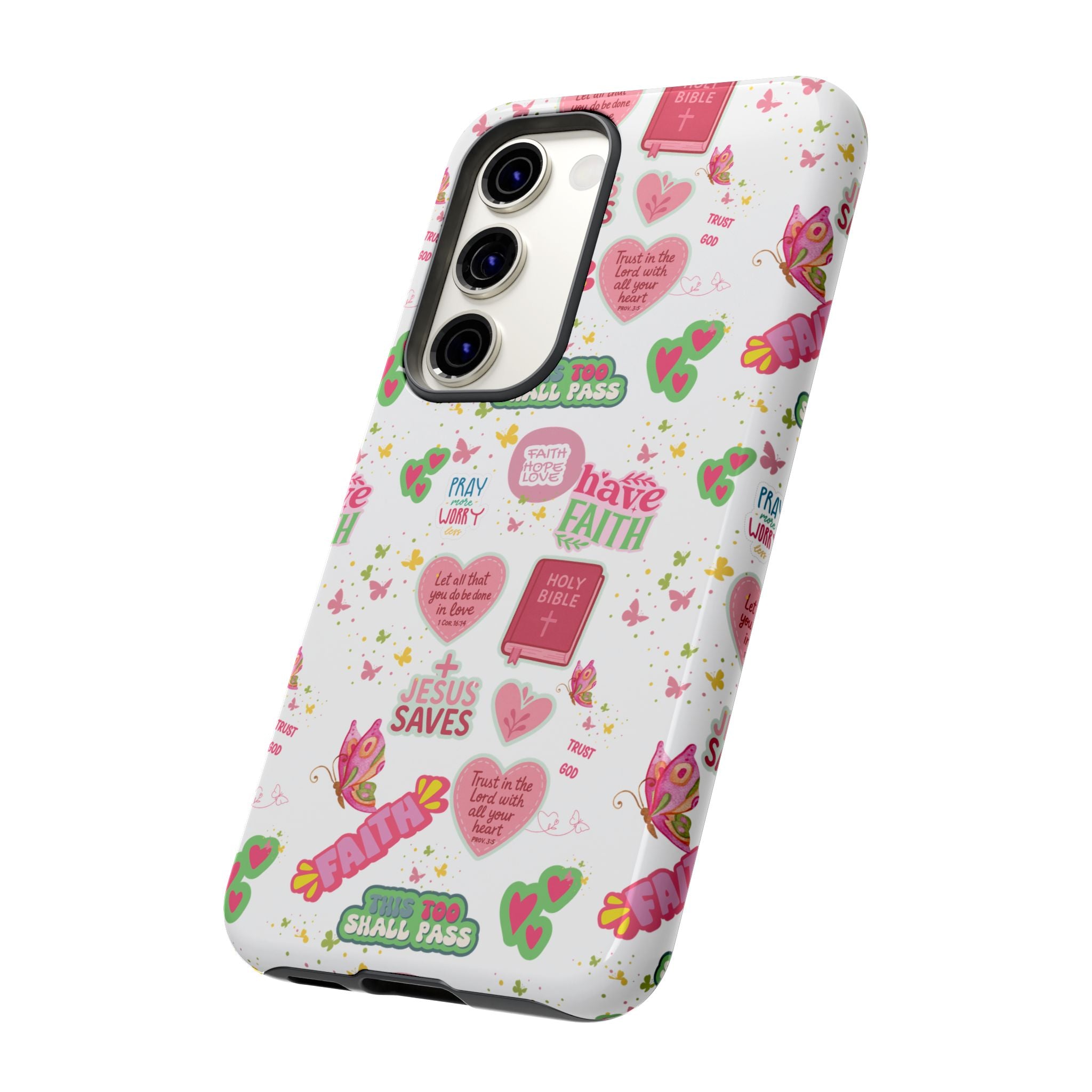 Carry Your Faith Everywhere | Christian Tough Phone Case with Bible Verse or Affirmation | Protective, Inspirational Gift for Christians