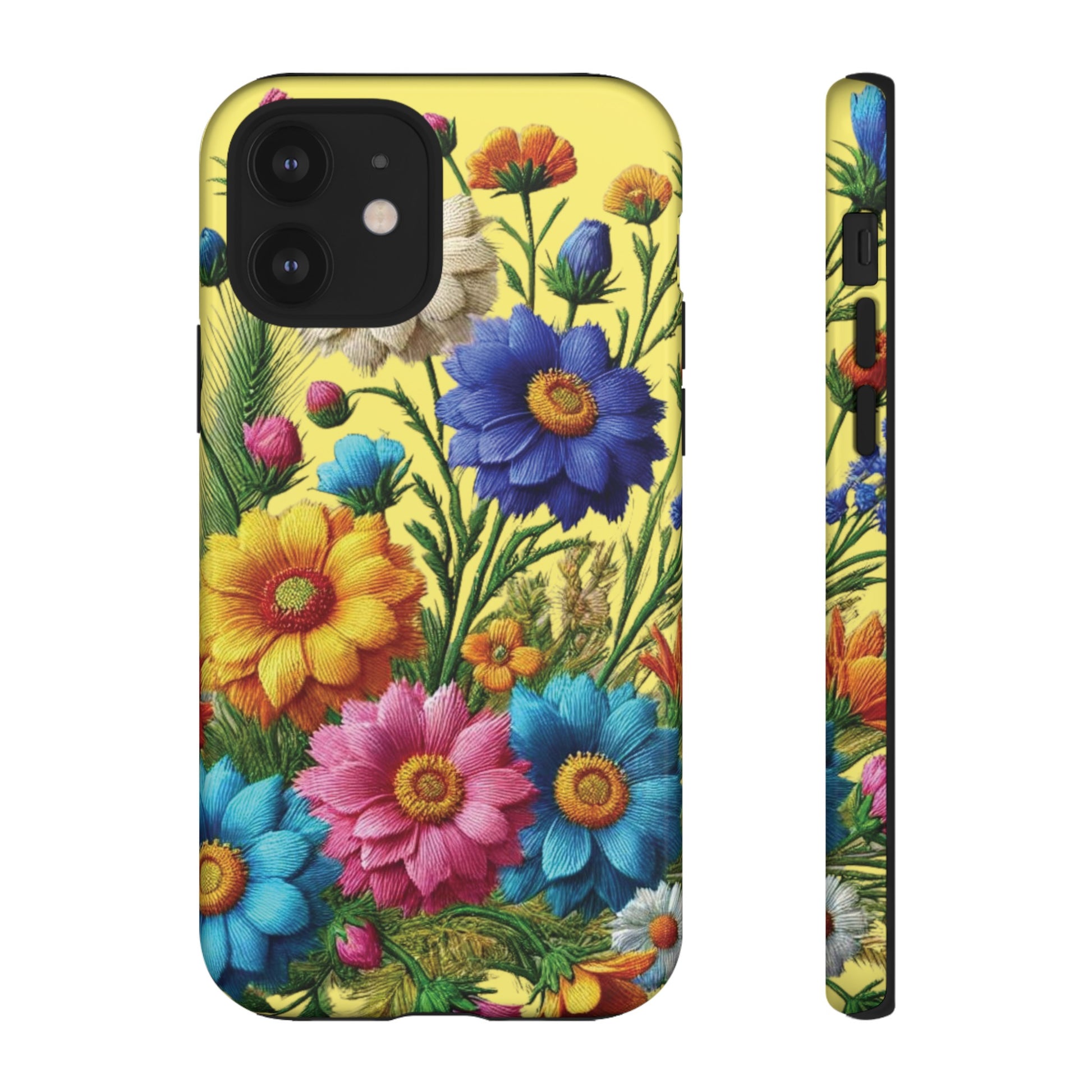 Phone Case Yellow Bright Floral Protective Phone Case Gift for Her Phone 15, Samsung iPhone Samsung  iPhone 15, Samsung iPhone Samsung Accessory Gift for Her
