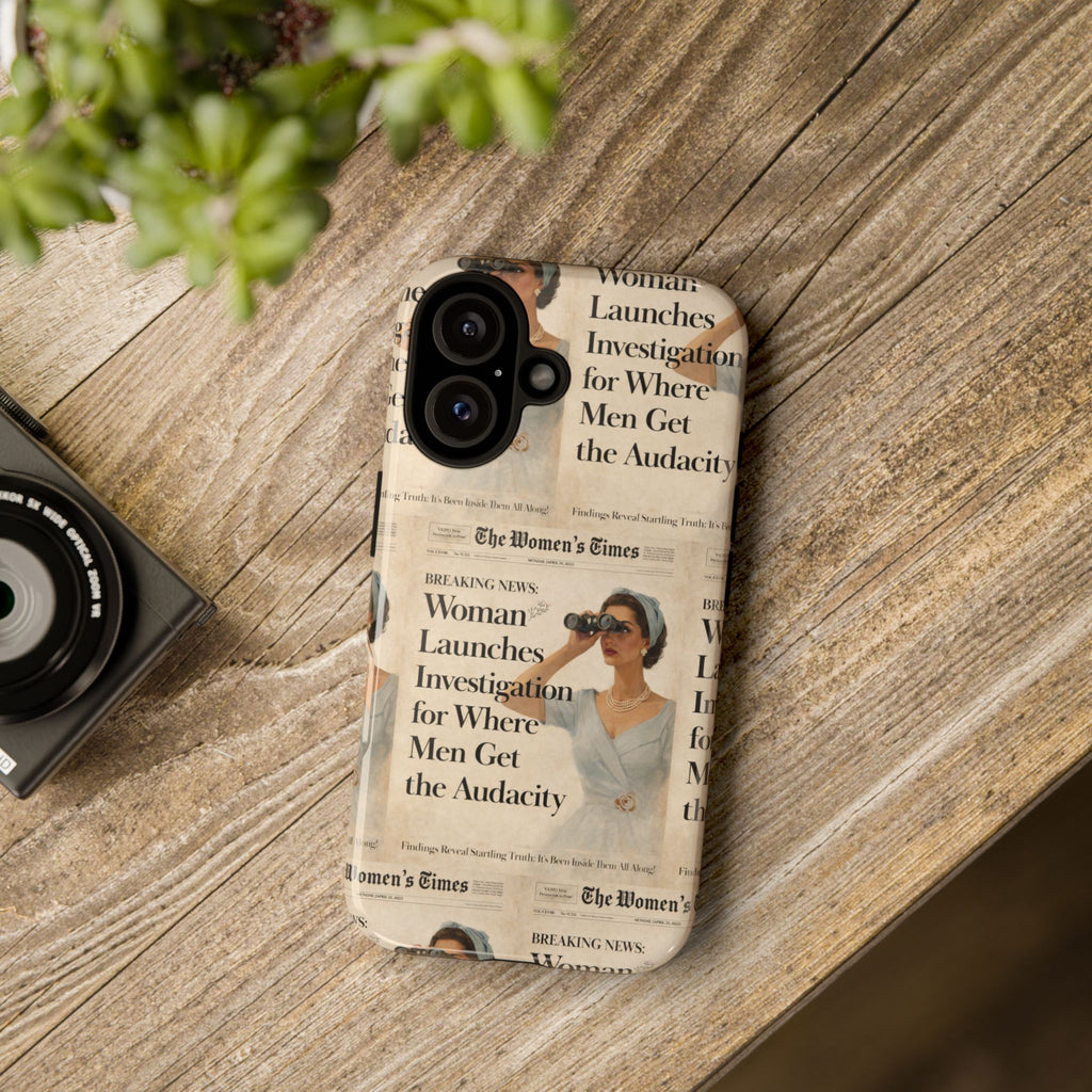 Funny Vintage Sarcastic Women Phone Case | Retro Sarcasm Text Design