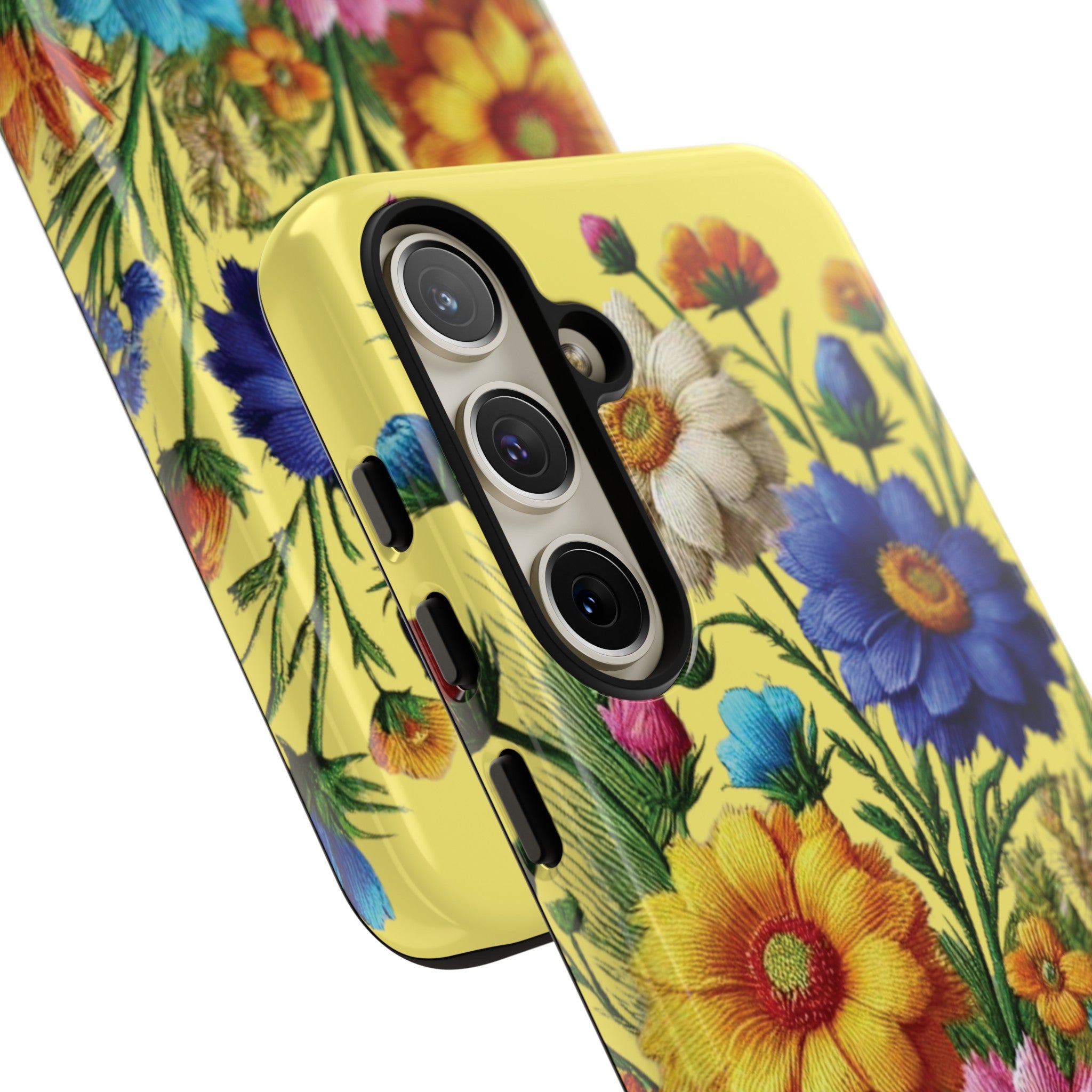 Phone Case Yellow Bright Floral Protective Phone Case Gift for Her Phone 15, Samsung iPhone Samsung  iPhone 15, Samsung iPhone Samsung Accessory Gift for Her