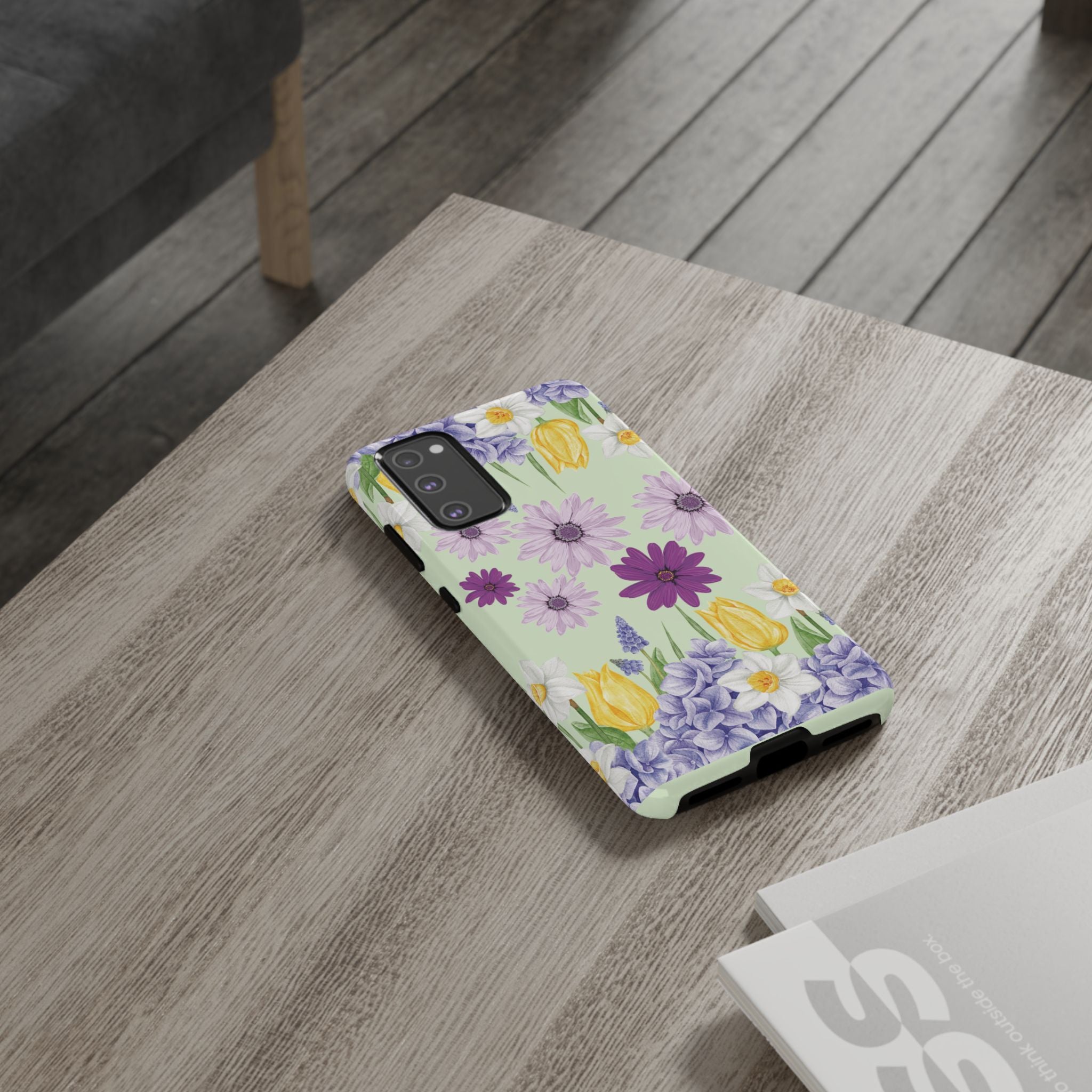 Lavender Yellow Flower Phone Case – Stylish Protective Cover for iPhone & Samsung, Botanical Design, Perfect Gift for Spring & Everyday Elegance