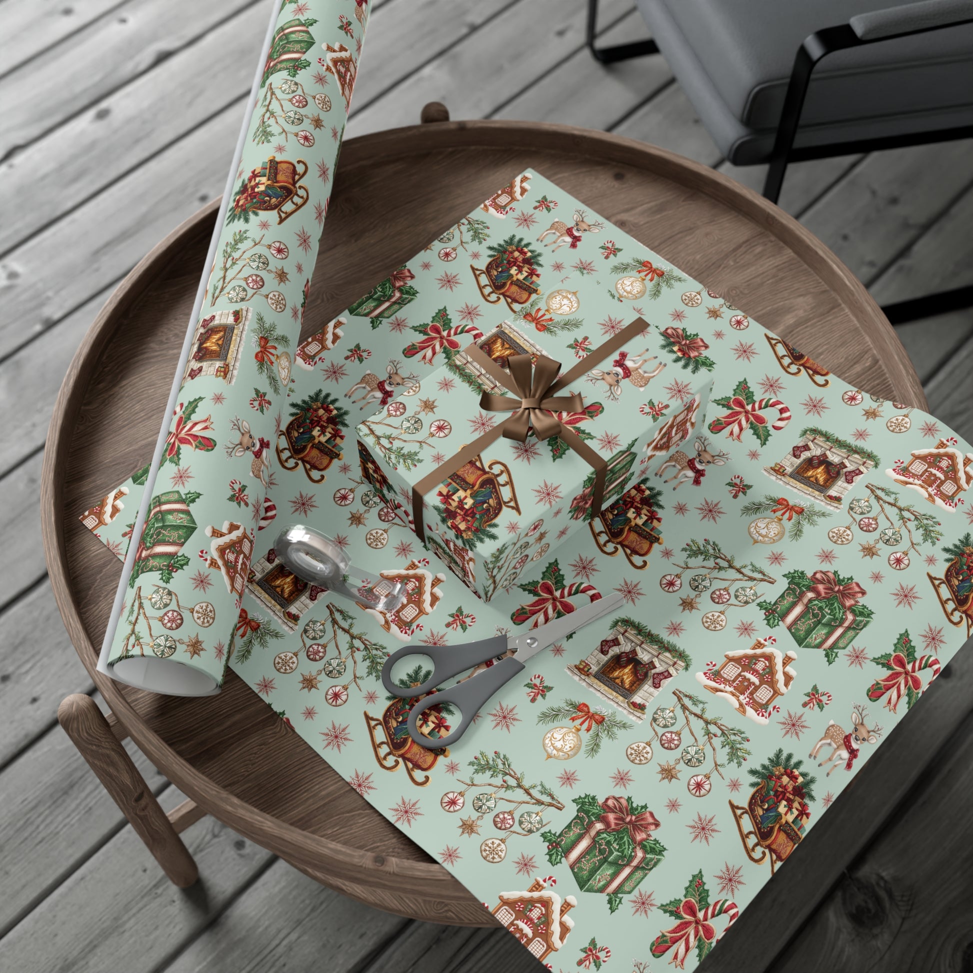 Vintage Christmas Wrapping Paper Festive Holiday Gift Wrap with Retro-Inspired Designs, Perfect for Christmas Presents, Crafting, & Holiday Decor – Premium Quality - MRSBYVALLE