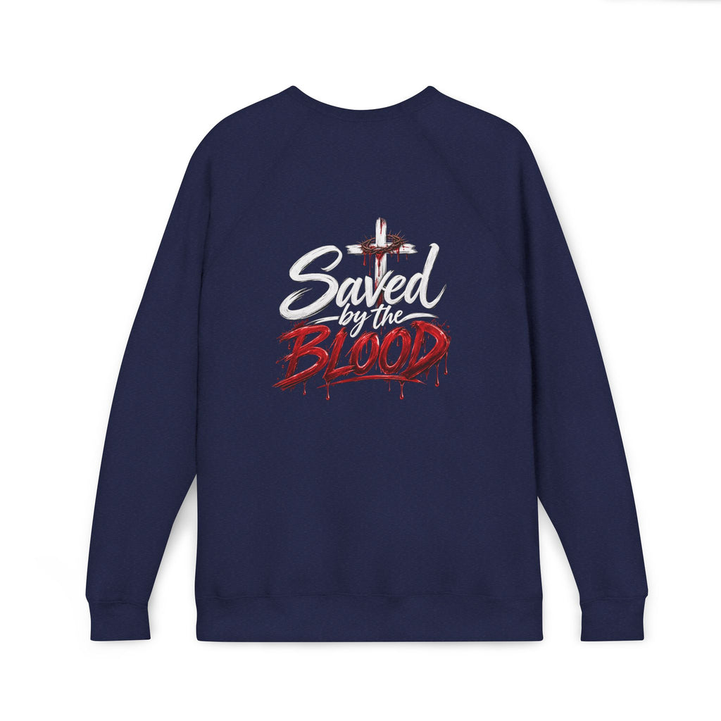 Saved by the Blood Sweatshirt — Christian Cross Faith Crewneck