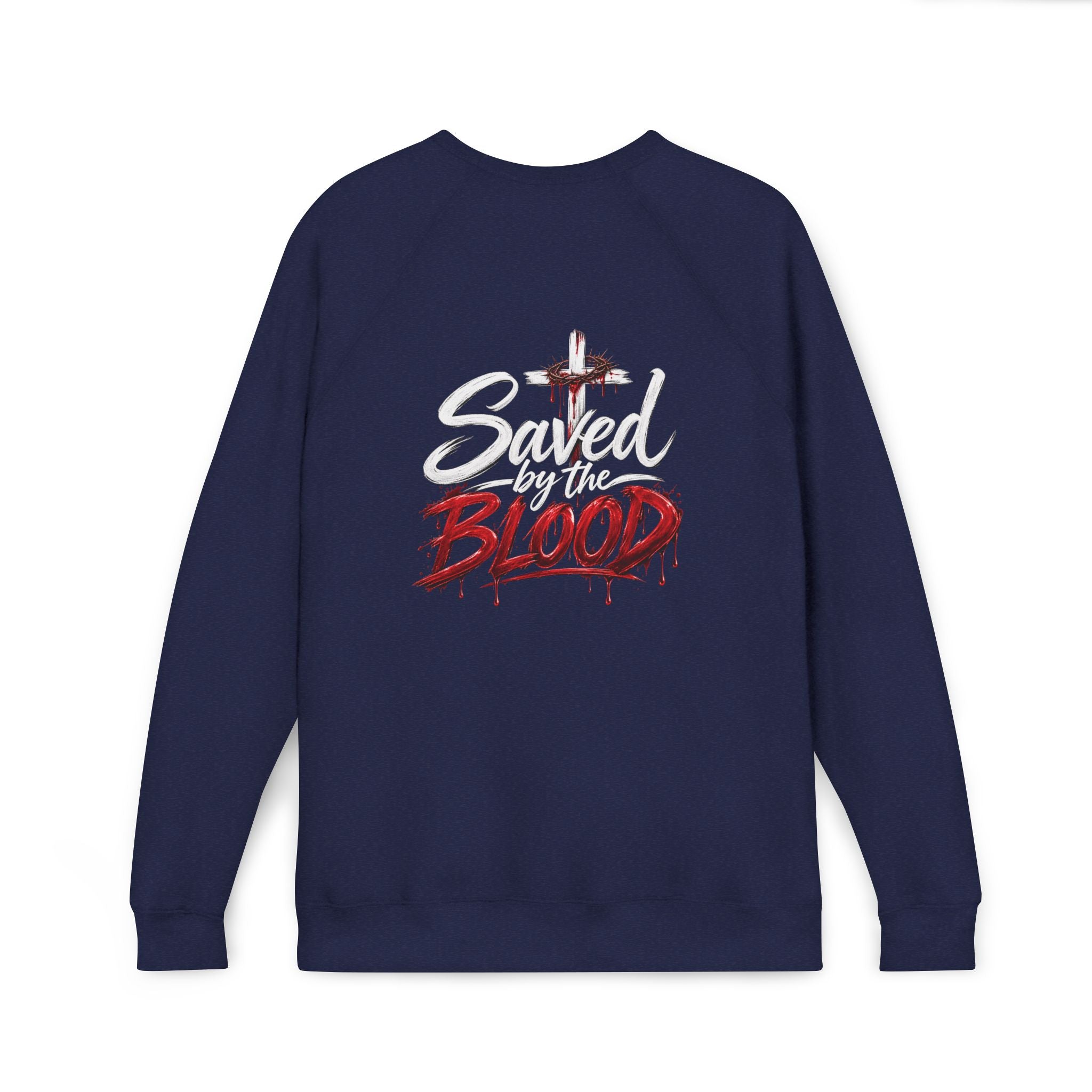 Saved by the Blood Sweatshirt — Christian Cross Faith Crewneck