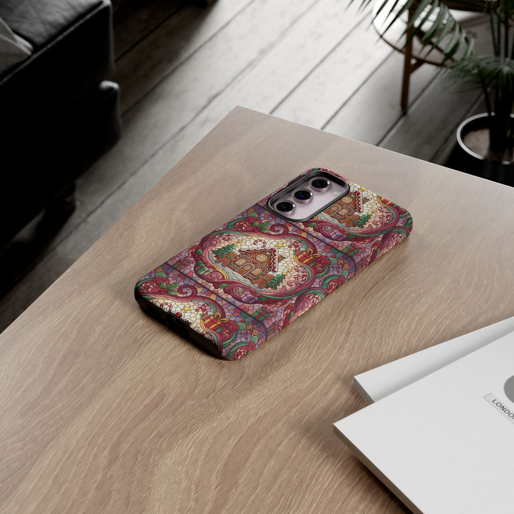 iPhone Case 17, 16  Gingerbread Stained Glass Tough Case Samsung perfect phone case