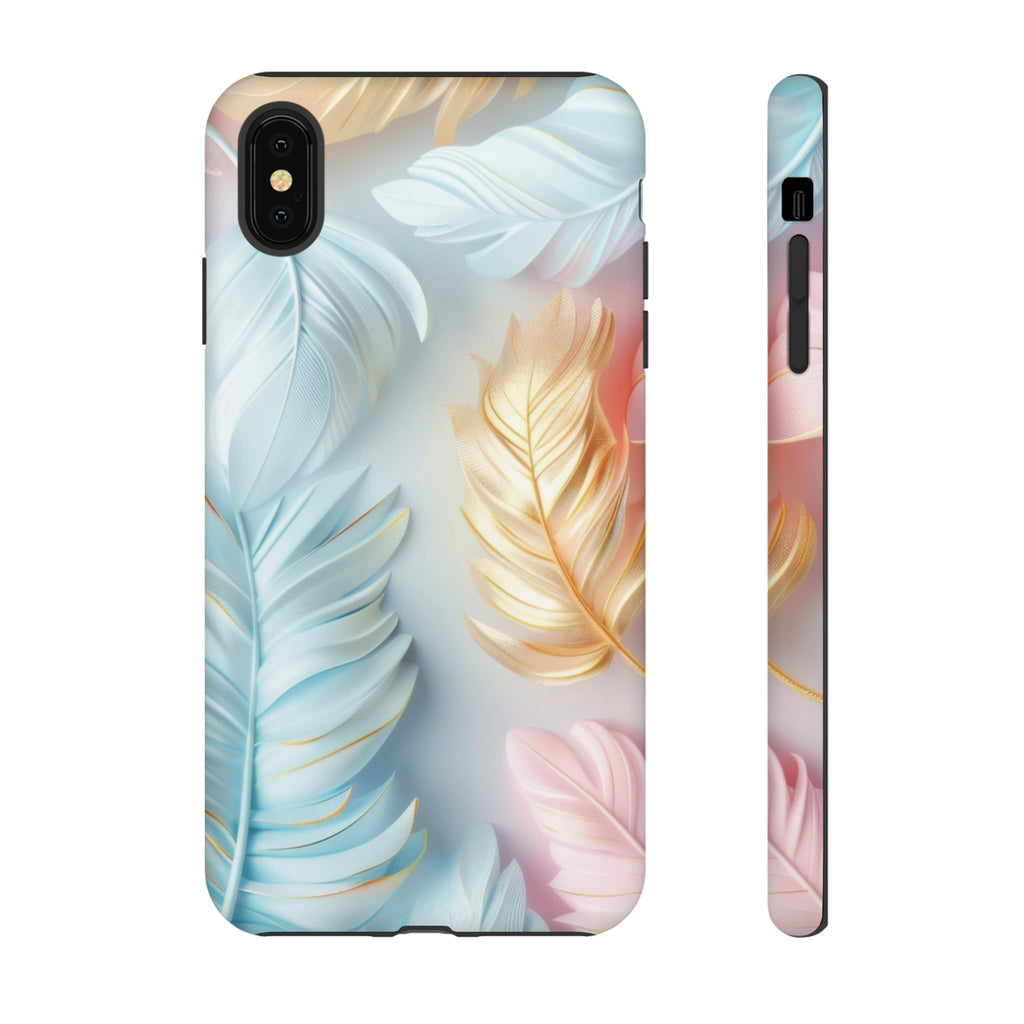 Pastel Feathers Protective Phone Case Gift for Her Phone 15, Samsung iPhone Samsung Gift for Her Case iPhone 15, Samsung iPhone Samsung Accessory Gift for Her