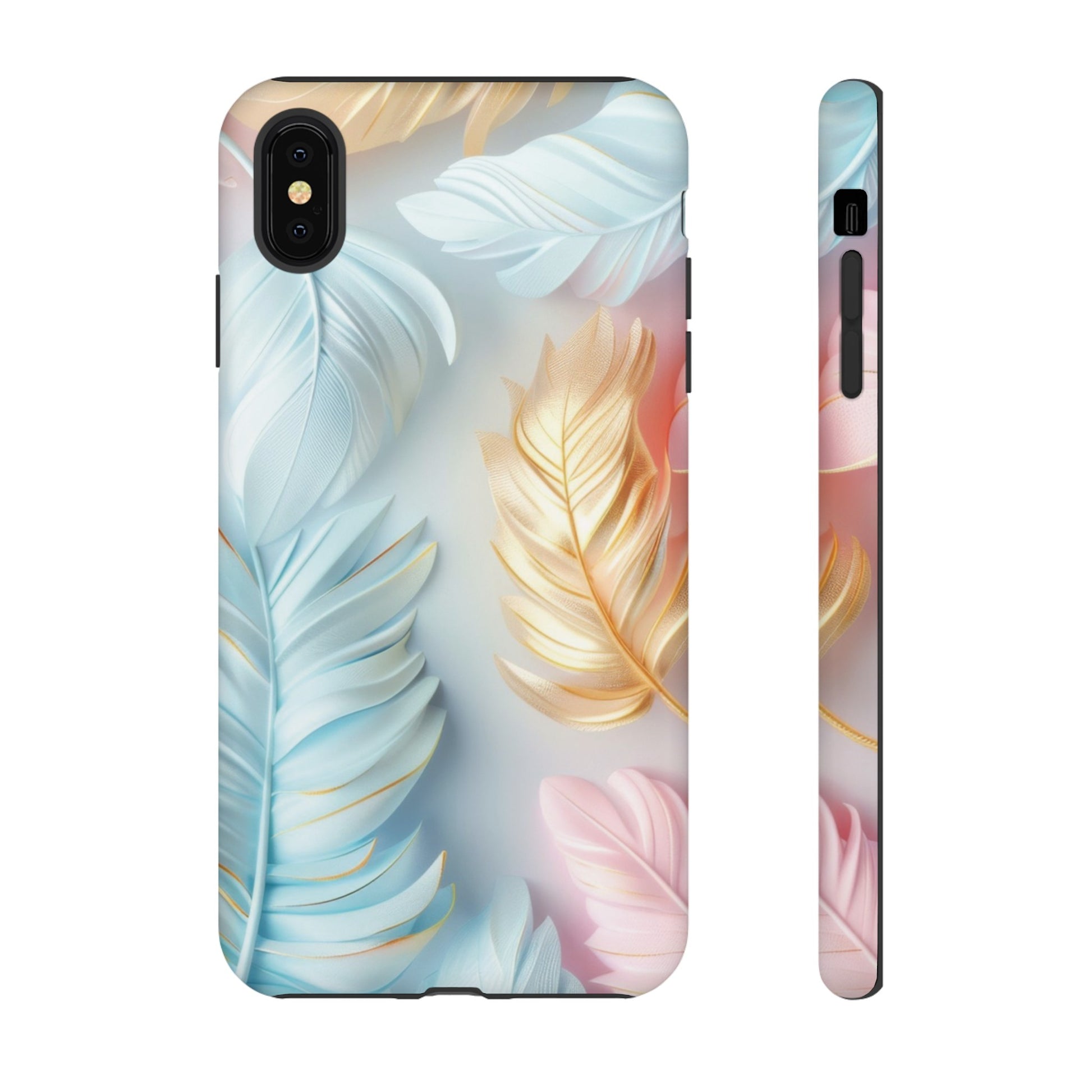 Pastel Feathers Protective Phone Case Gift for Her Phone 15, Samsung iPhone Samsung Gift for Her Case iPhone 15, Samsung iPhone Samsung Accessory Gift for Her