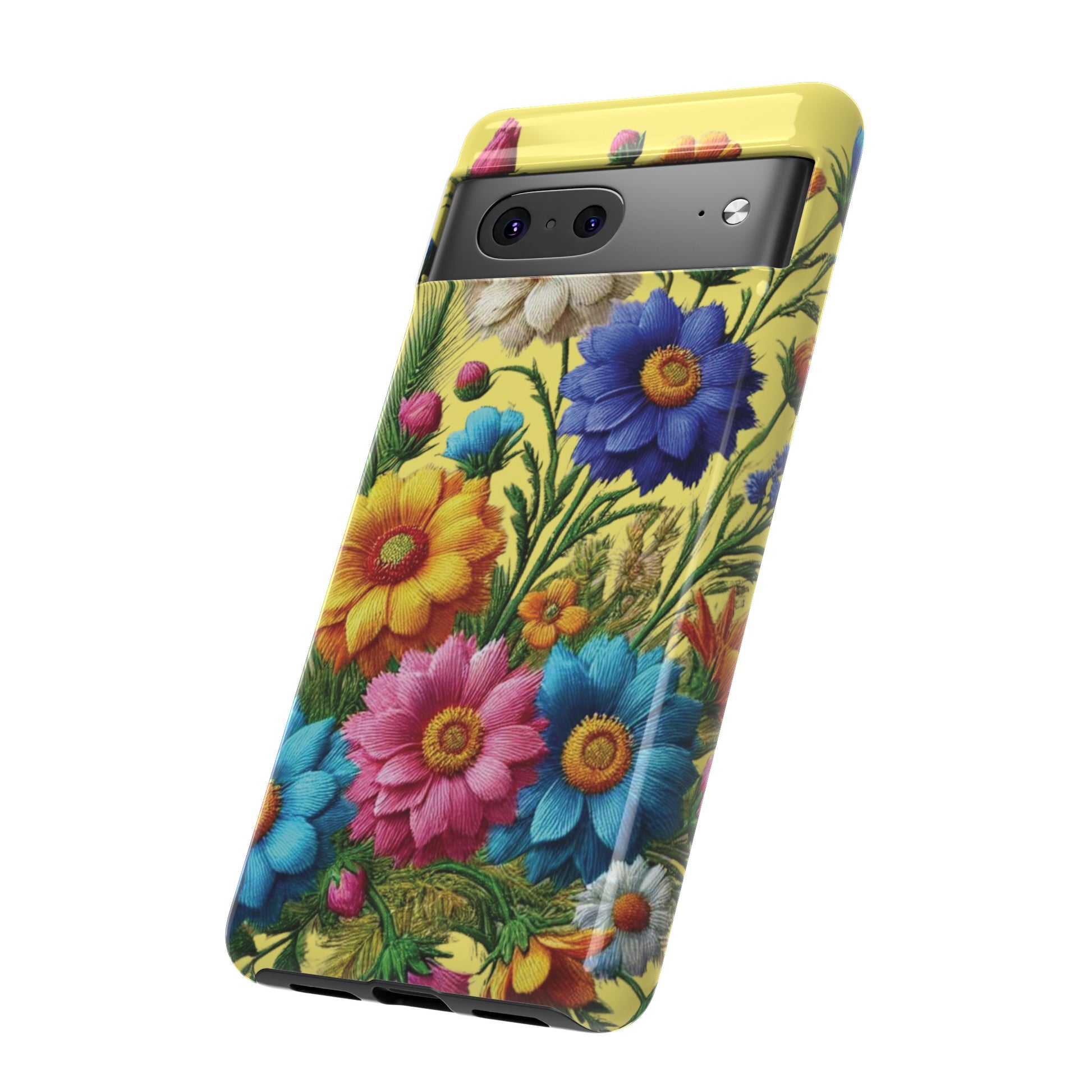 Phone Case Yellow Bright Floral Protective Phone Case Gift for Her Phone 15, Samsung iPhone Samsung  iPhone 15, Samsung iPhone Samsung Accessory Gift for Her