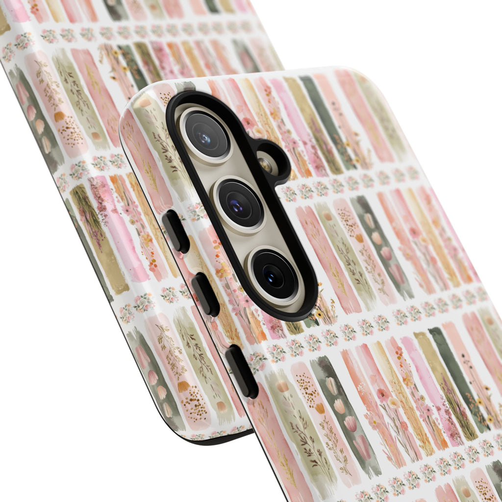 Pastel Brushstroke Floral Phone Case Soft Illusion Flower Design, Aesthetic Protective Cover, Feminine Style, Cute Gift for Her, Fits Most Models