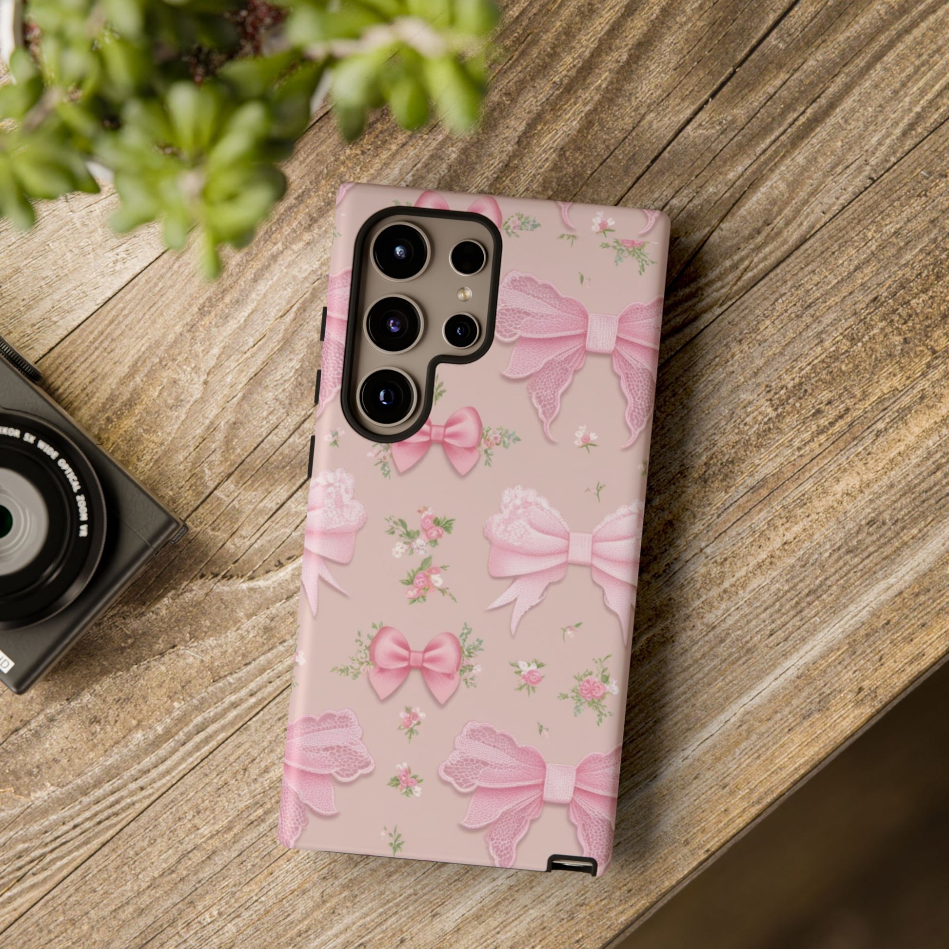 Luxury Pink Bow Phone Case – Cute & Protective Cover for iPhone & Samsung Gift for Her