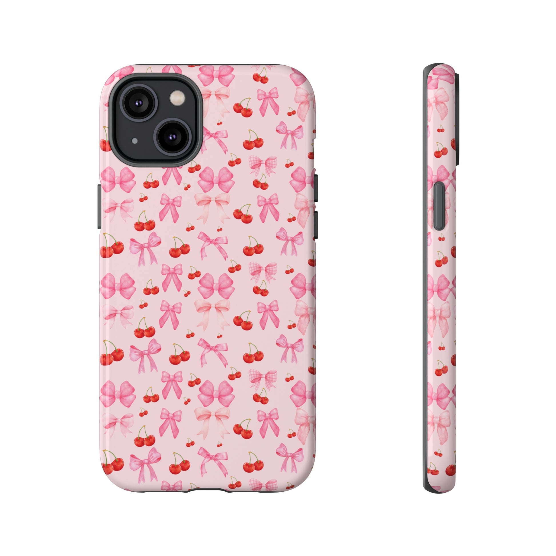 Coquette phone case Cherry Coquette Ribbon Bow iPhone Case Fruity, Girly Gift for Her Phone 15, Samsung iPhone Samsung Gift for Her Case iPhone 15, Samsung iPhone Samsung Accessory Gift for Her.