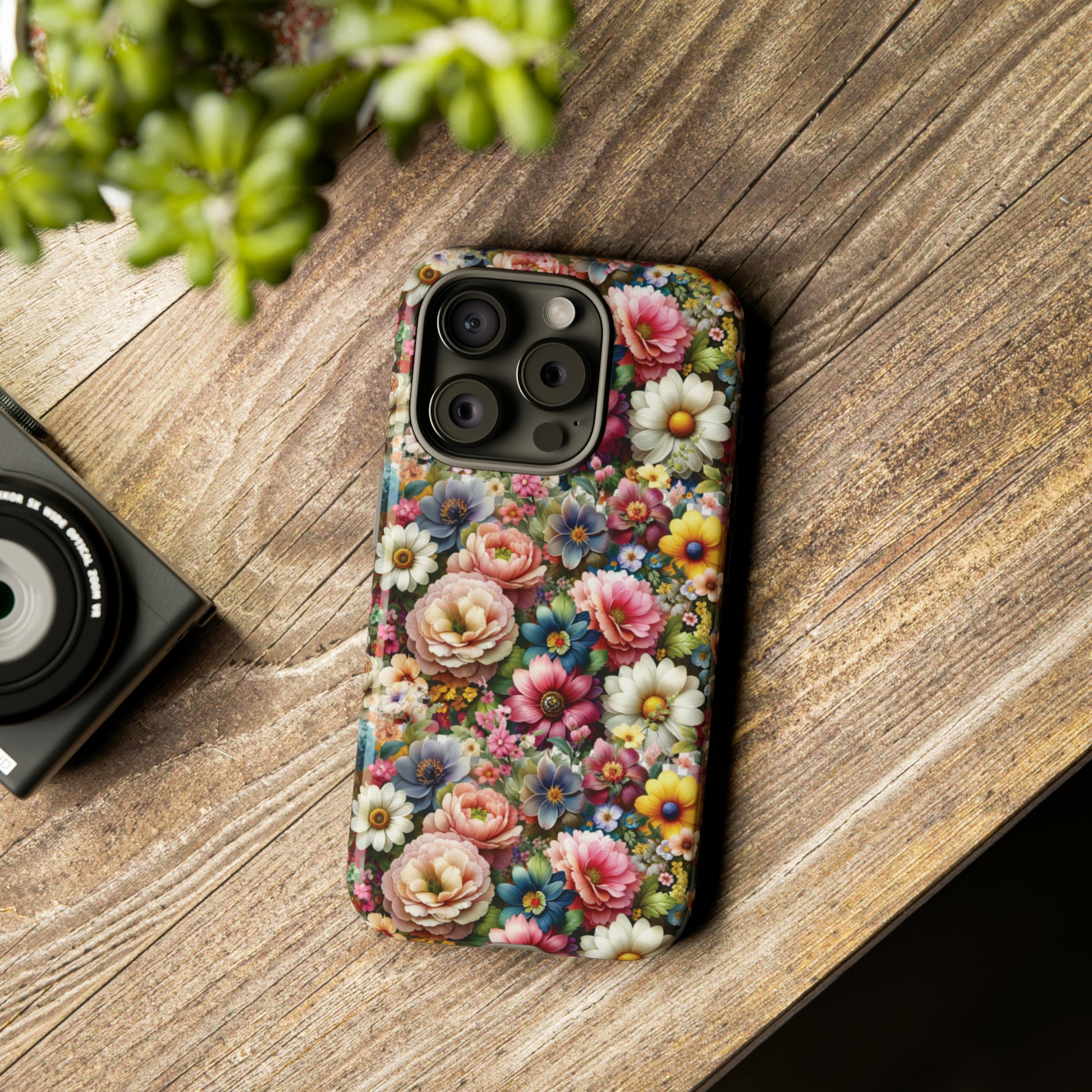 Floral Luxury Phone Tough Case Floral Elegant Durable Stylish for Modern Devices iPhone 15, Samsung iPhone Samsung Accessory Gift for Her.