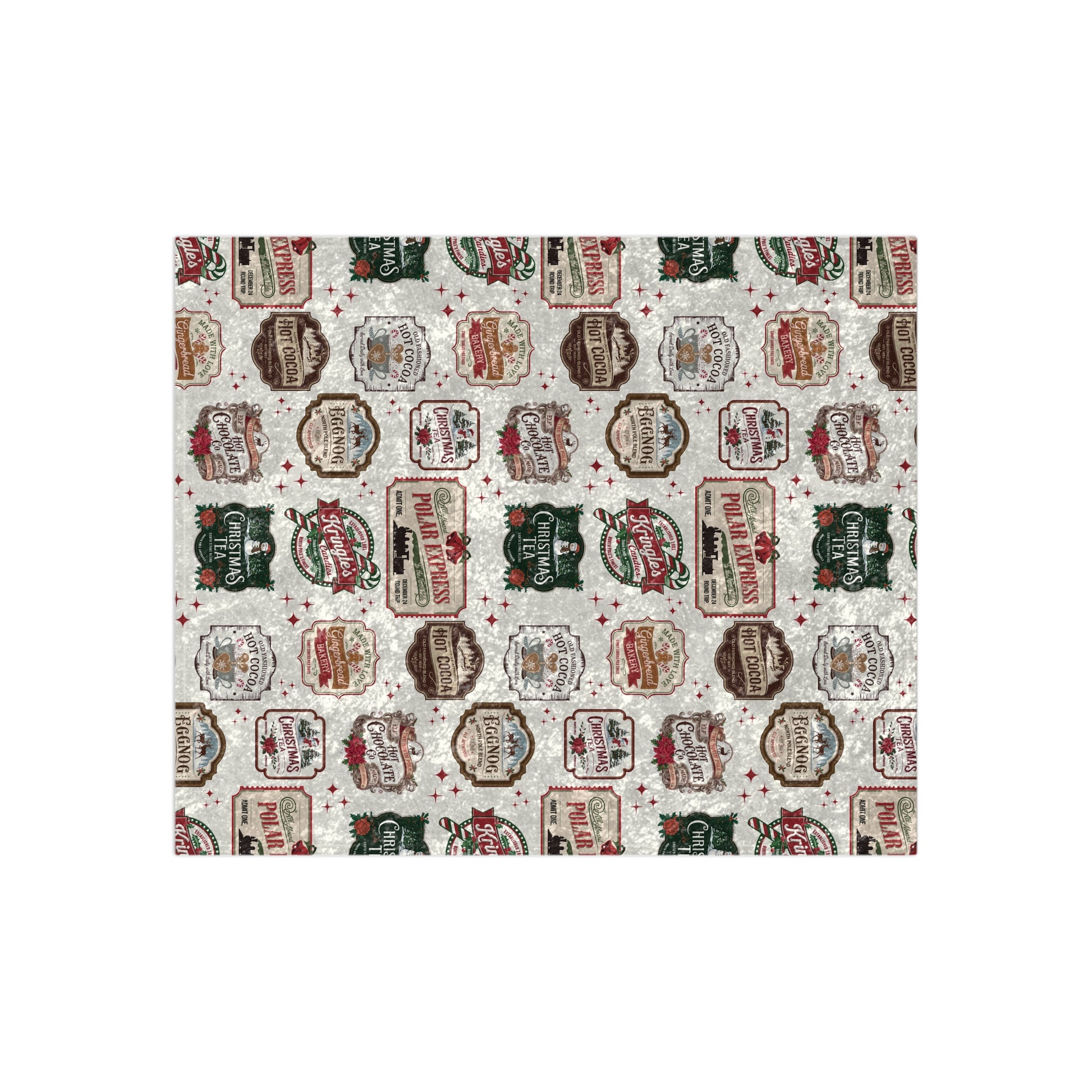 Vintage Christmas Stamps Crushed Velvet Blanket 50x60 Inches Soft Plush Throw, Cozy Holiday Decor, Perfect for Lounging & Winter Warmth, Festive Retro-Inspired Perfect for sofas