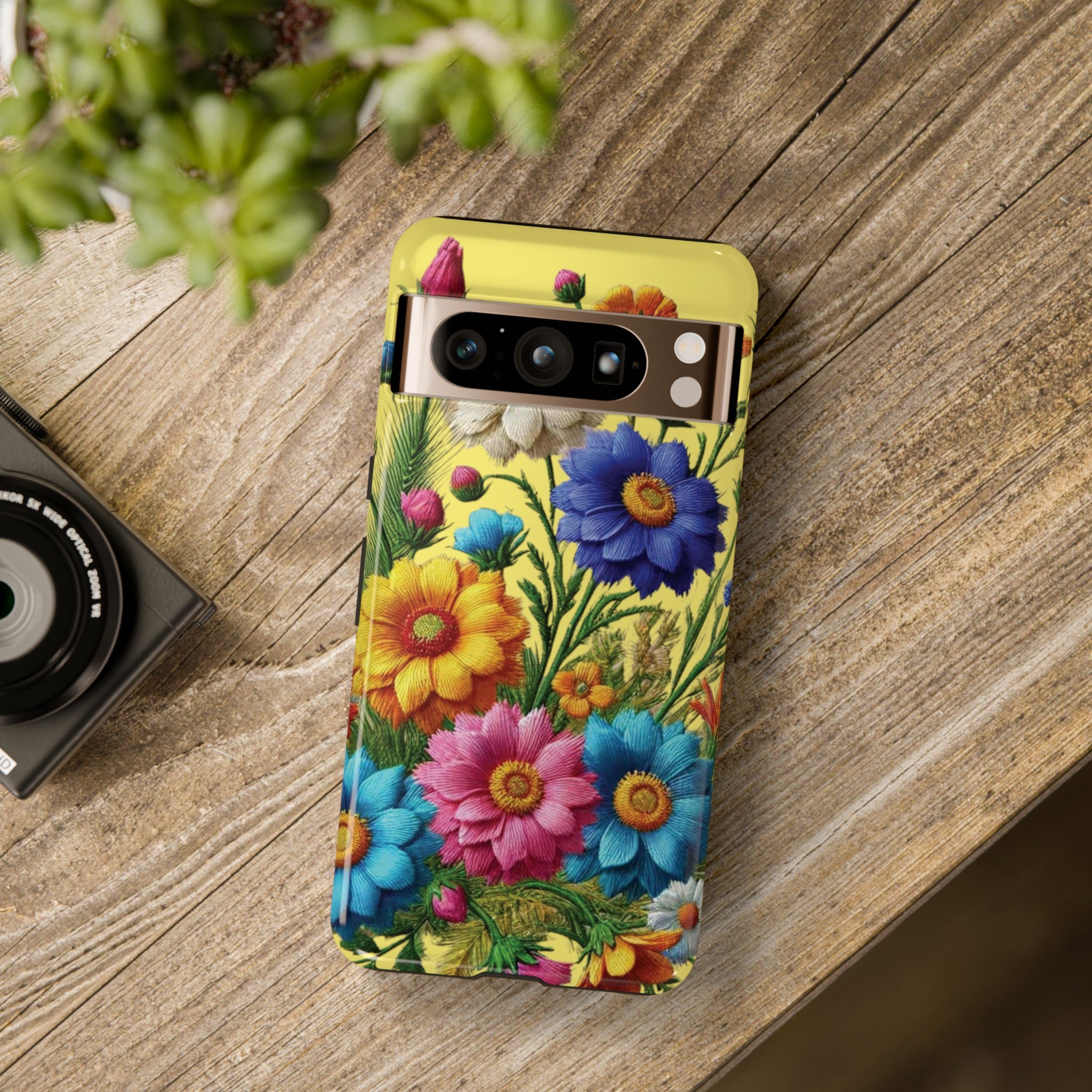 Phone Case Yellow Bright Floral Protective Phone Case Gift for Her Phone 15, Samsung iPhone Samsung  iPhone 15, Samsung iPhone Samsung Accessory Gift for Her