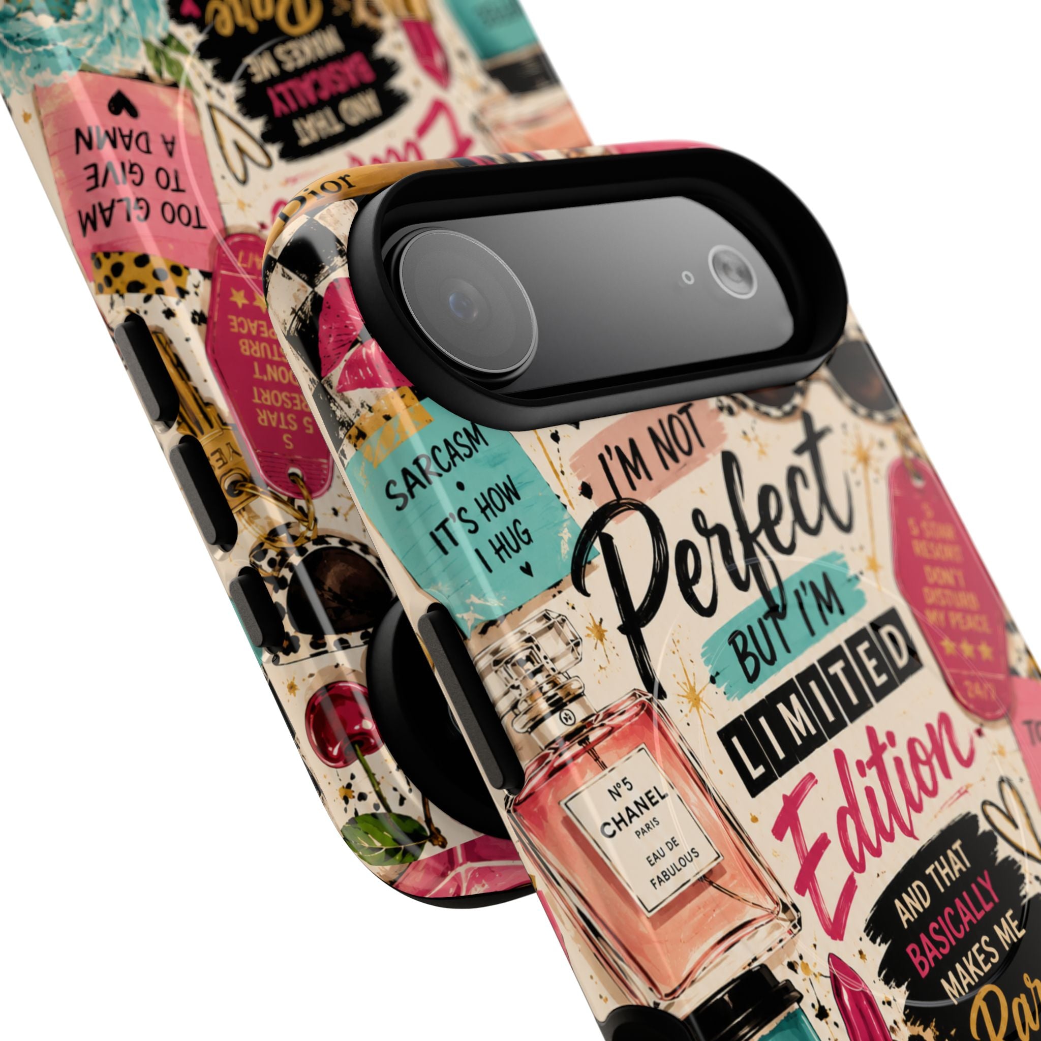 Perfect I'm Limited Edition phone case Tough Magnetic Case has Retro Funny Women's Gift Chic Pink Vintage iPhone & Samsung