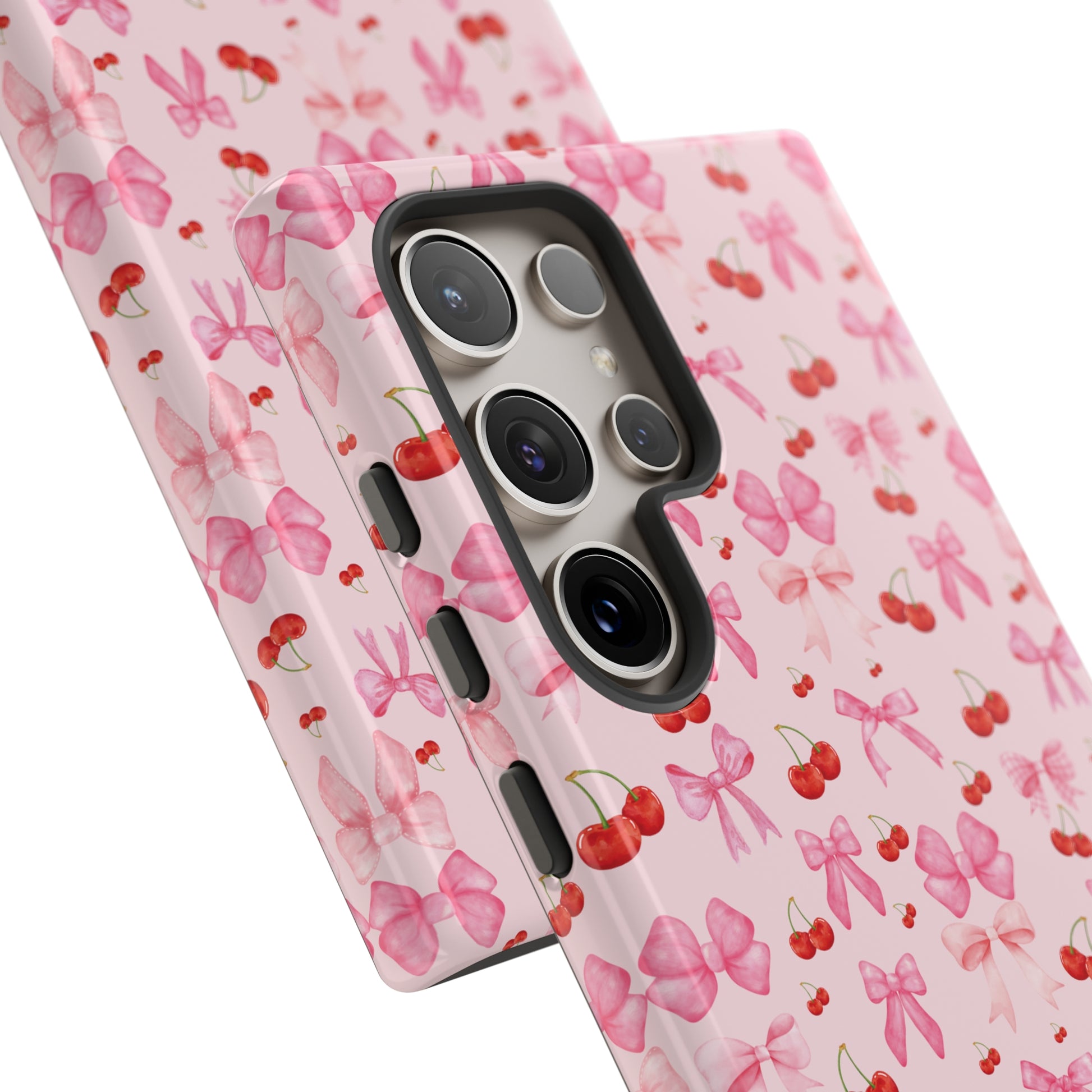 Coquette phone case Cherry Coquette Ribbon Bow iPhone Case Fruity, Girly Gift for Her Phone 15, Samsung iPhone Samsung Gift for Her Case iPhone 15, Samsung iPhone Samsung Accessory Gift for Her.