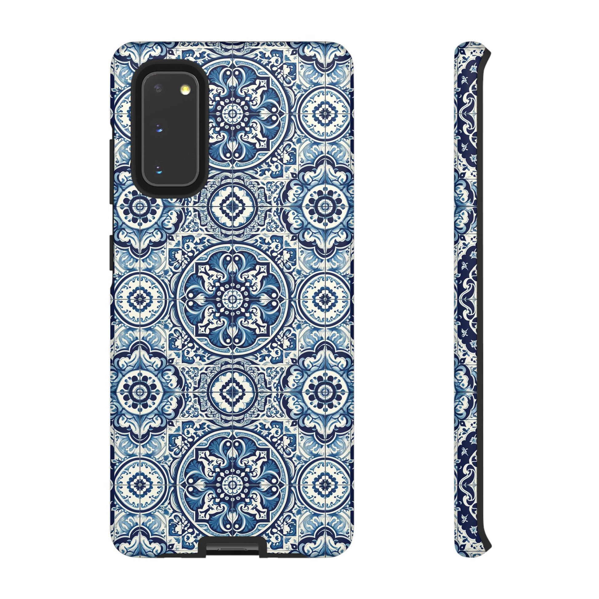 Azulejo Tile Phone Case Elegant Mediterranean Blue Porcelain Design iPhone 17, 16, 15, Samsung iPhone Samsung Accessory Gift for Her
