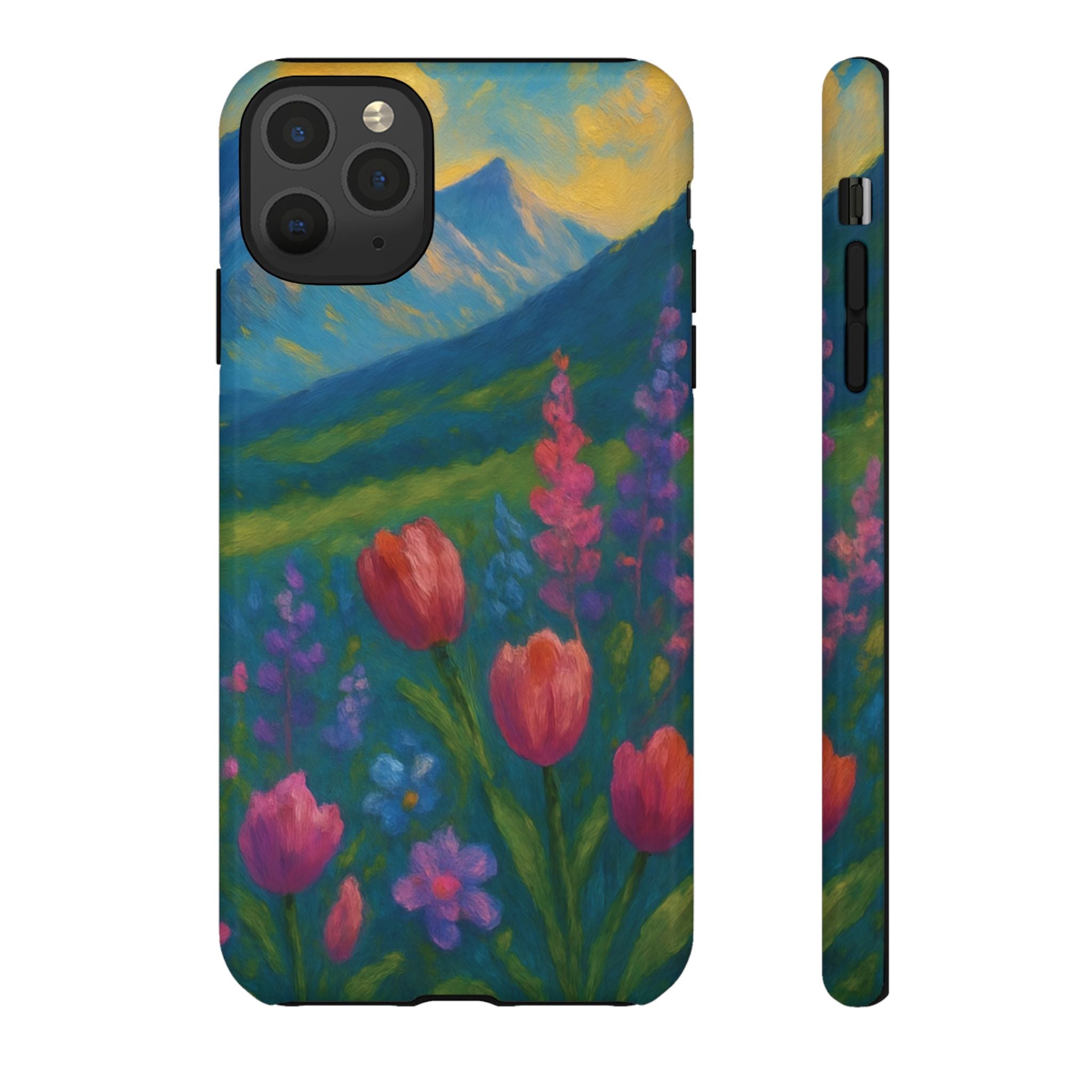 Mountains Wildflowers Phone Case | Vibrant Botanical Floral Design | Nature-Inspired Protective Cover for iPhone & Samsung | Trendy Aesthetic Gift Idea