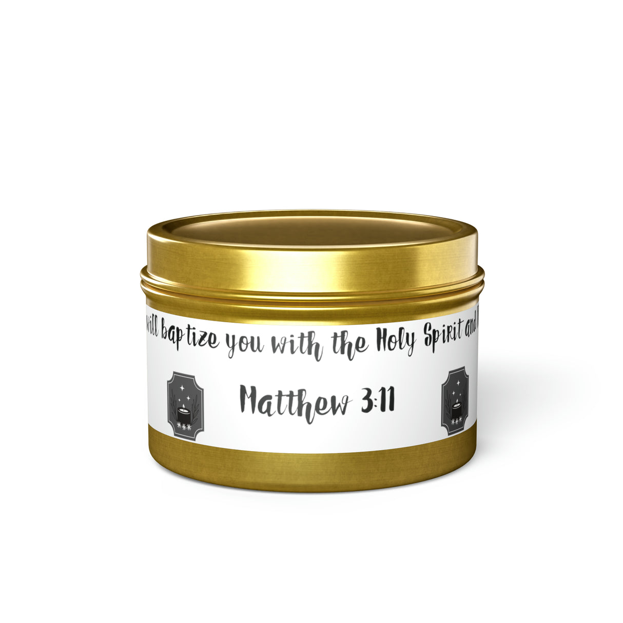 New House Sacred Light Divine Verse Tin Candles Embrace Peace with 4oz/8oz Coconut Soy Wax, Hand-Poured in USA. Lead-Free Wick, 20-40hr Burn. Evergreen, Vanilla, More Spiritual Ambiance Awaits Pure Harmony Grace..