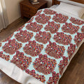 Plush Blanket — Retro Candy Heart Pattern "Sweet Chapter" Velveteen Throw 60 Gift