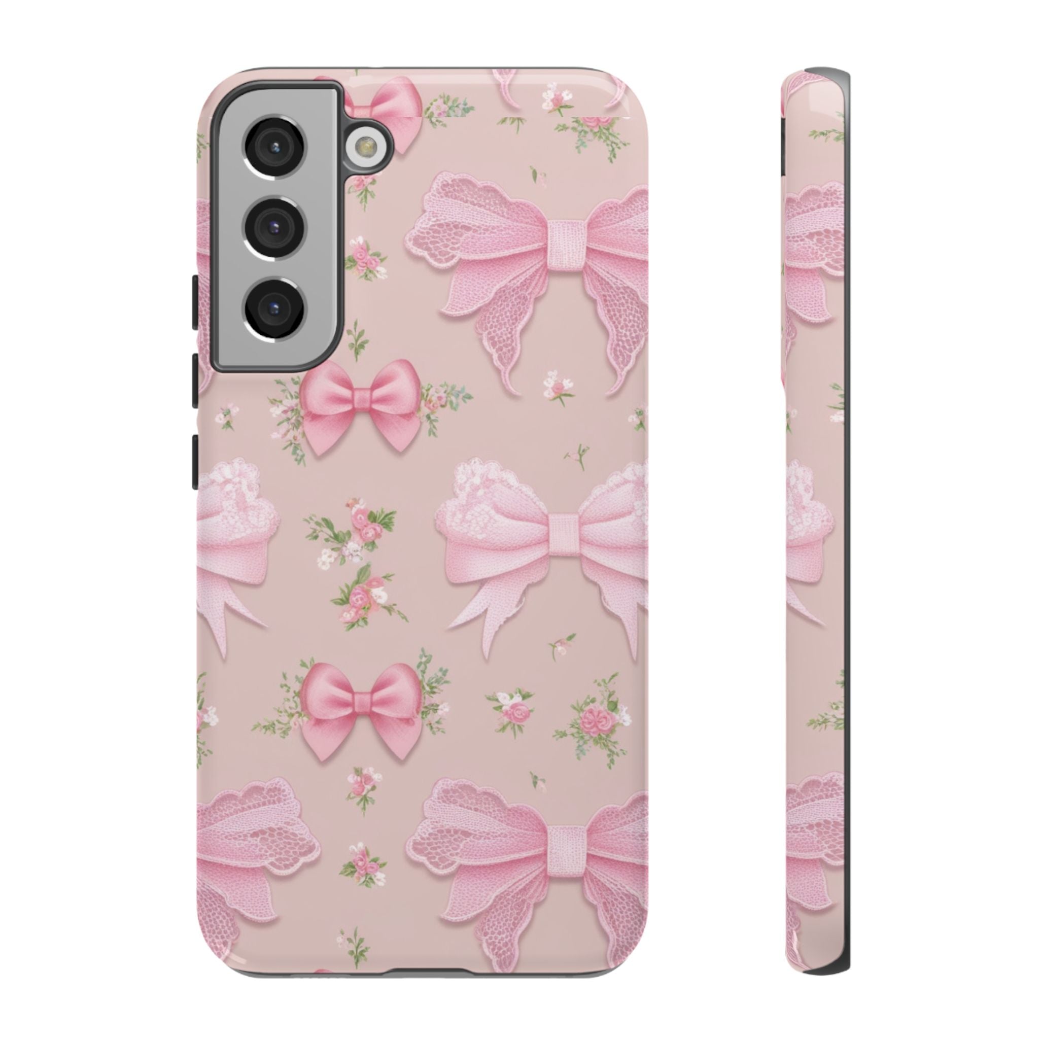 Luxury Pink Bow Phone Case – Cute & Protective Cover for iPhone & Samsung Gift for Her