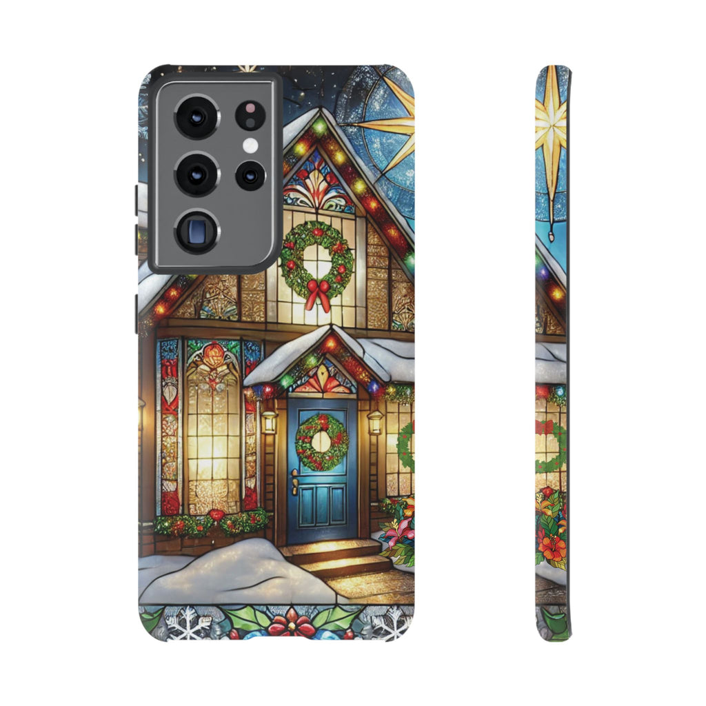 Phone Case - Stain Glass Christmas Unique Holiday Protection Gift for Her