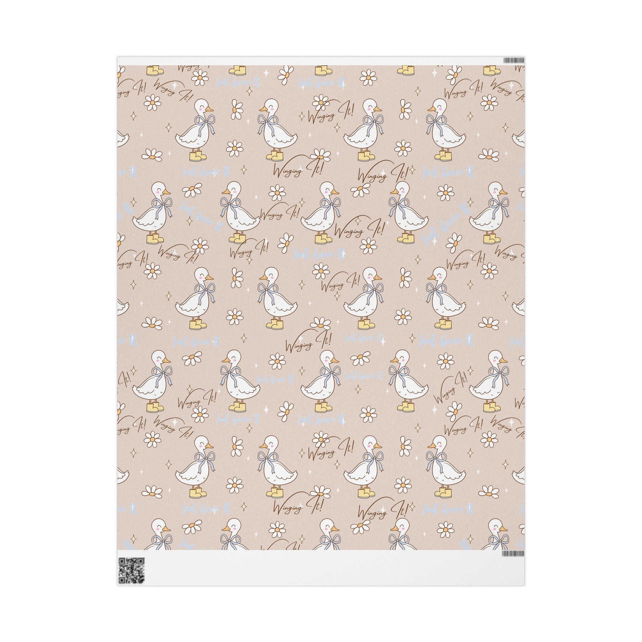 Papiers Cadeaux, Papier Cadeau Motif Oie Rigolote, Jolies Feuilles d'Emballage, Emballage Cadeau Amusant, Papier Cadeau Original, Emballage Cadeau Fantaisiste