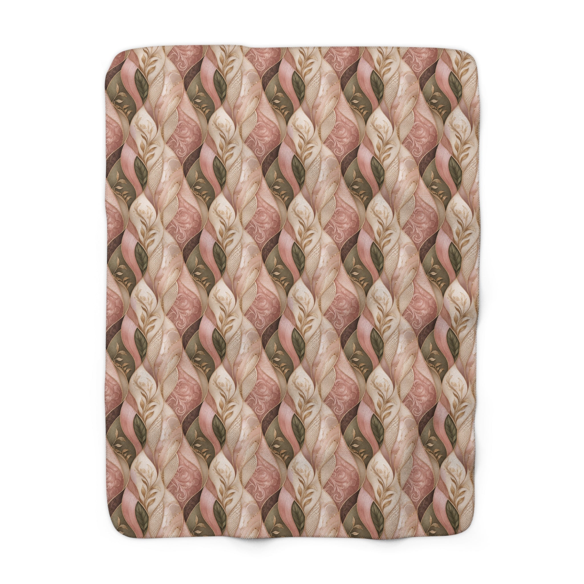 Sherpa Blanket Cozy Pink Knit Cable Pattern Throw Sofa Gift for