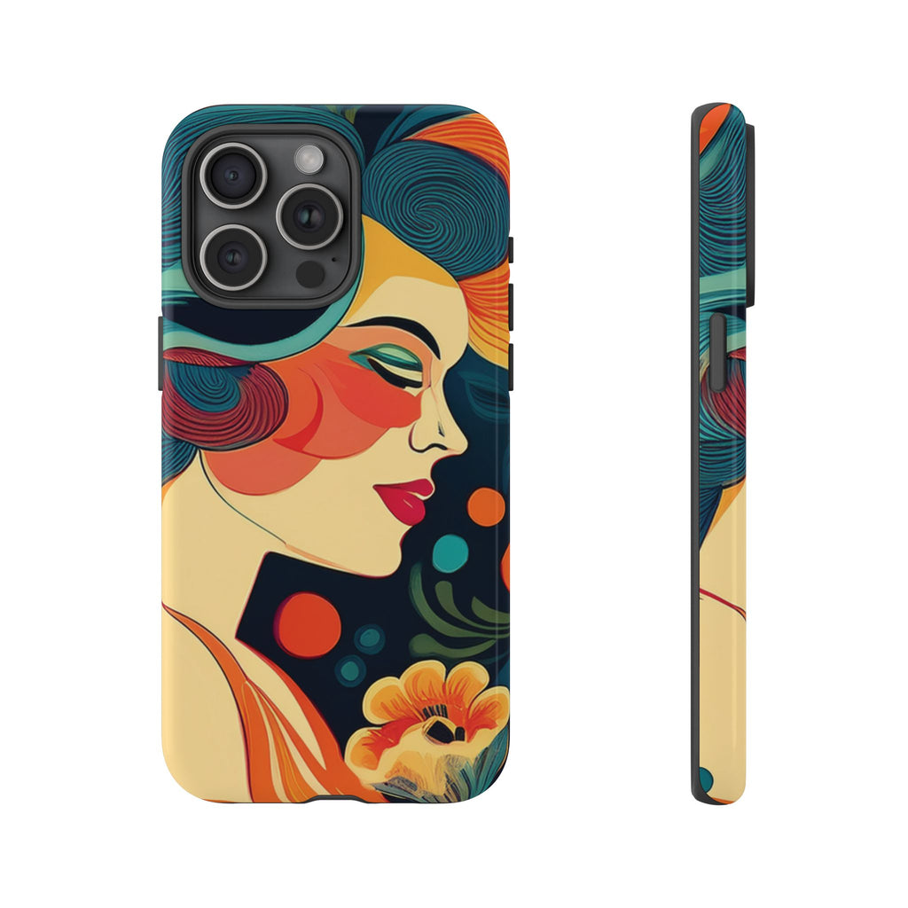 Coque de Téléphone Esthétique Années 50 Rétro Design d'Inspiration Vintage aux Couleurs Pastel Housse Style Mid-Century pour Modèles iPhone et Samsung Galaxy