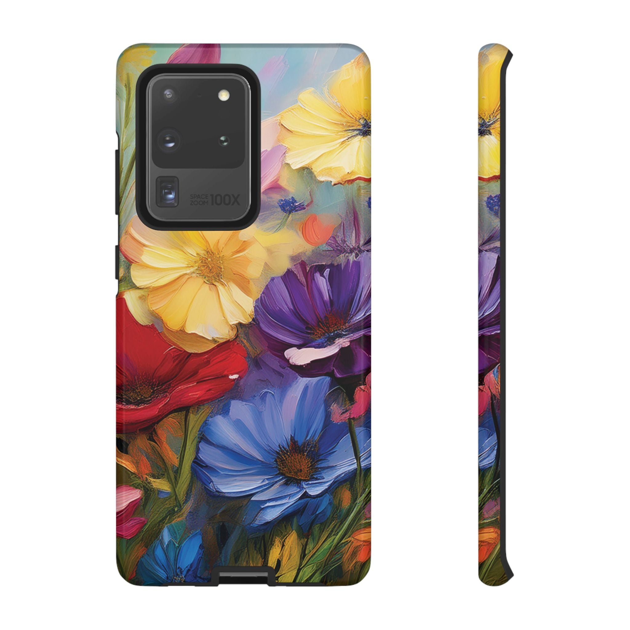 Bold Wildflower Phone Case Bright Hand-Painted Floral Art Vibrant Botanical Design for iPhone & Samsung | Trendy Nature Lover Gift Phone  Galaxy