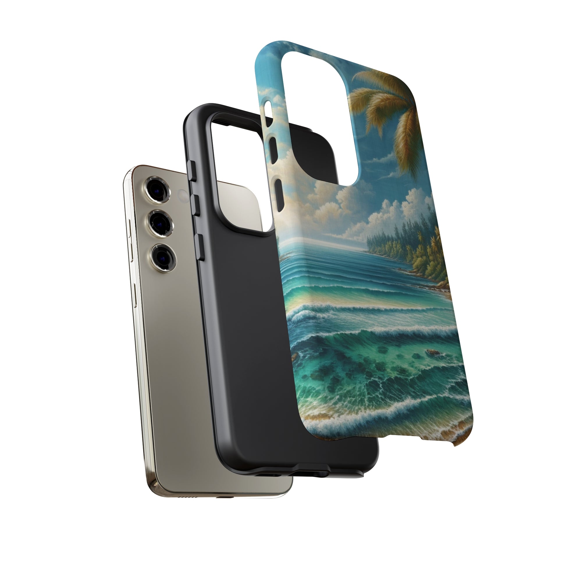 Coastal Serenity Ocean Beach View Protective Phone Case Gift for Her Phone 15, Samsung iPhone Samsung Gift for Her Case iPhone 15, Samsung iPhone Samsung Accessory Gift for Her.