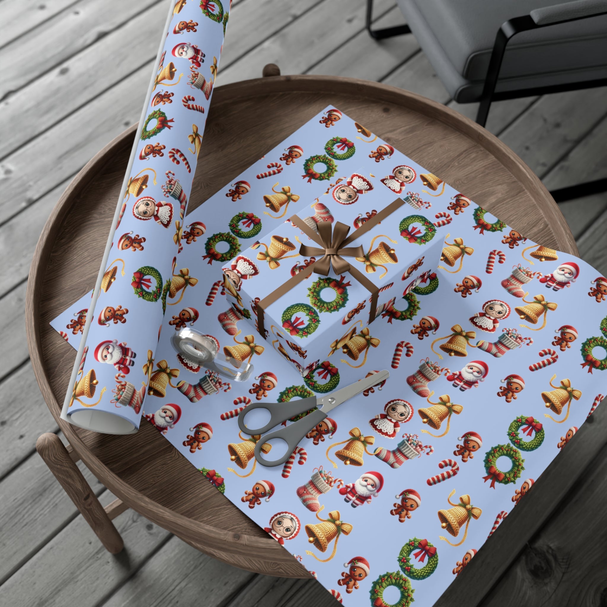 Christmas 3D Illusion Boho Wrapping Paper Stylish Holiday Gift Wrap with Festive Design | Premium Quality, Easy to Cut & Fold | Perfect for Christmas Presents - MRSBYVALLE