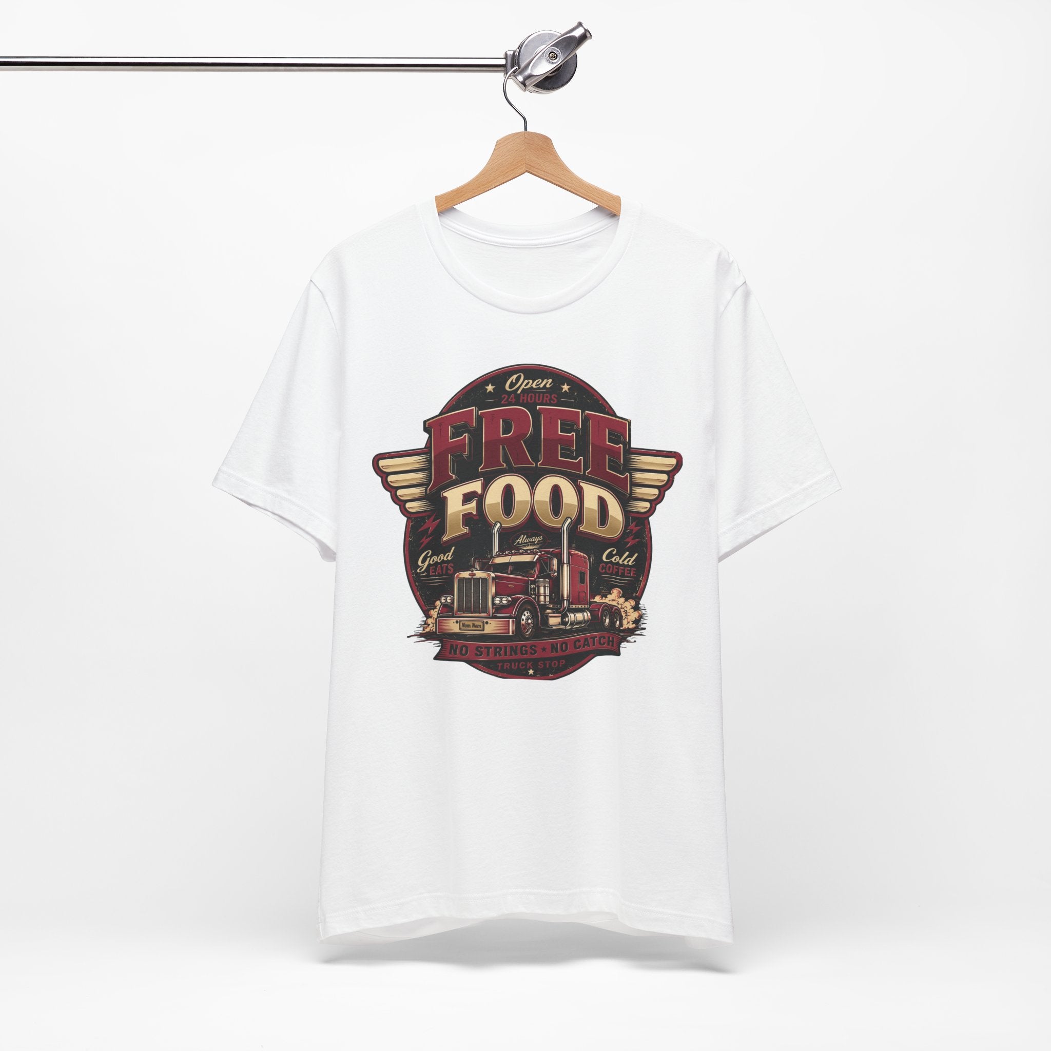 Funny "Free Food" Food Truck T-Shirt Perfect for Dad or Husband