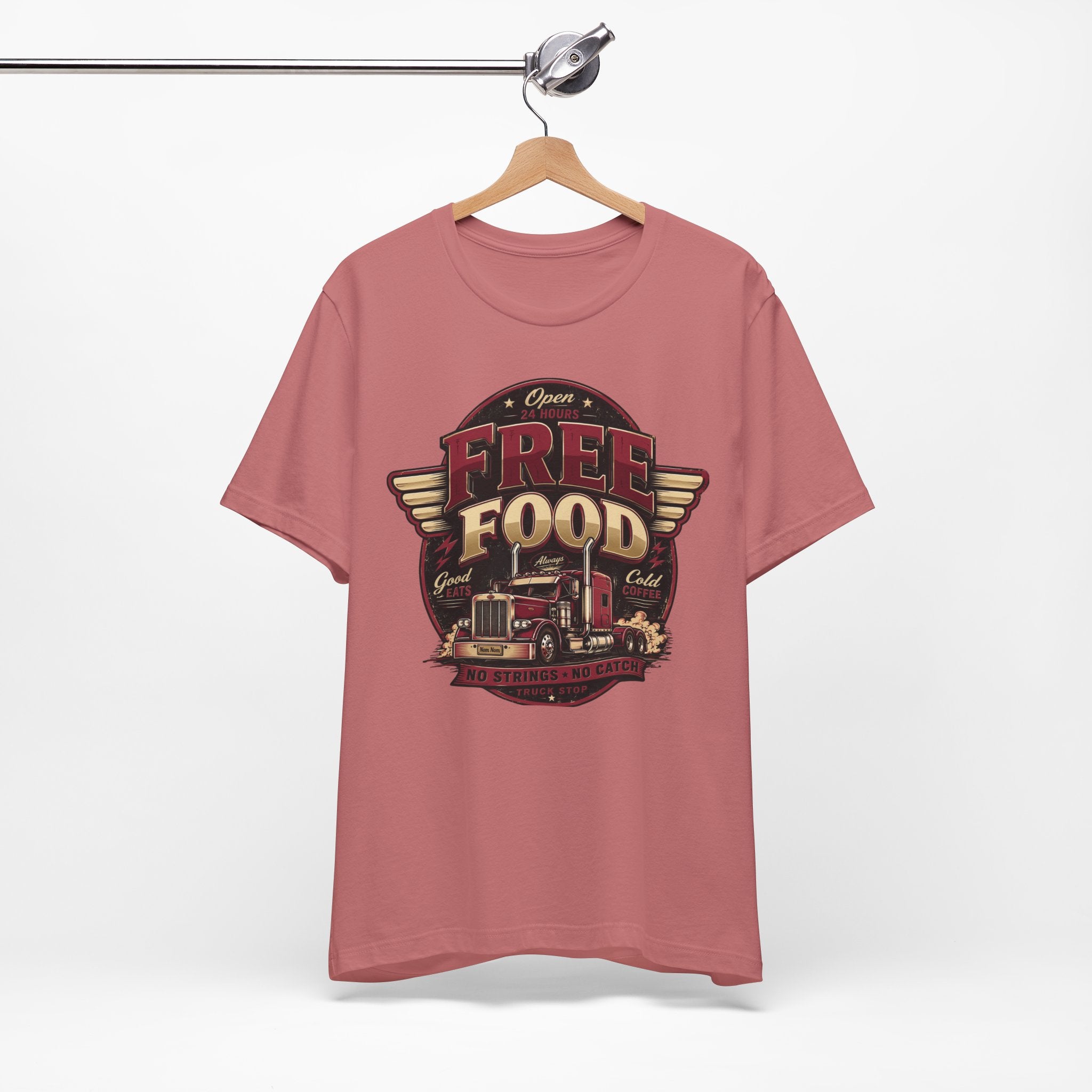 Funny "Free Food" Food Truck T-Shirt Perfect for Dad or Husband