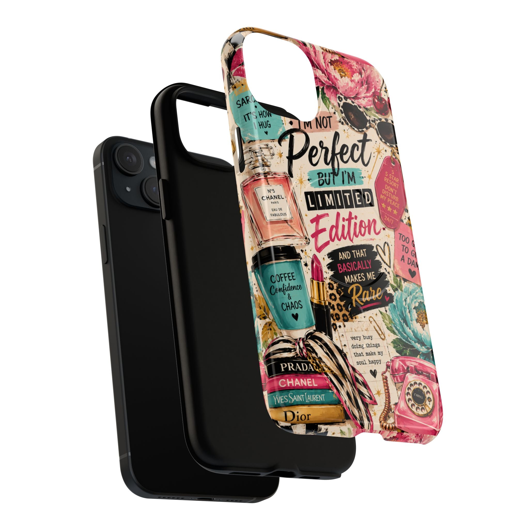 Perfect I'm Limited Edition phone case Tough Magnetic Case has Retro Funny Women's Gift Chic Pink Vintage iPhone & Samsung