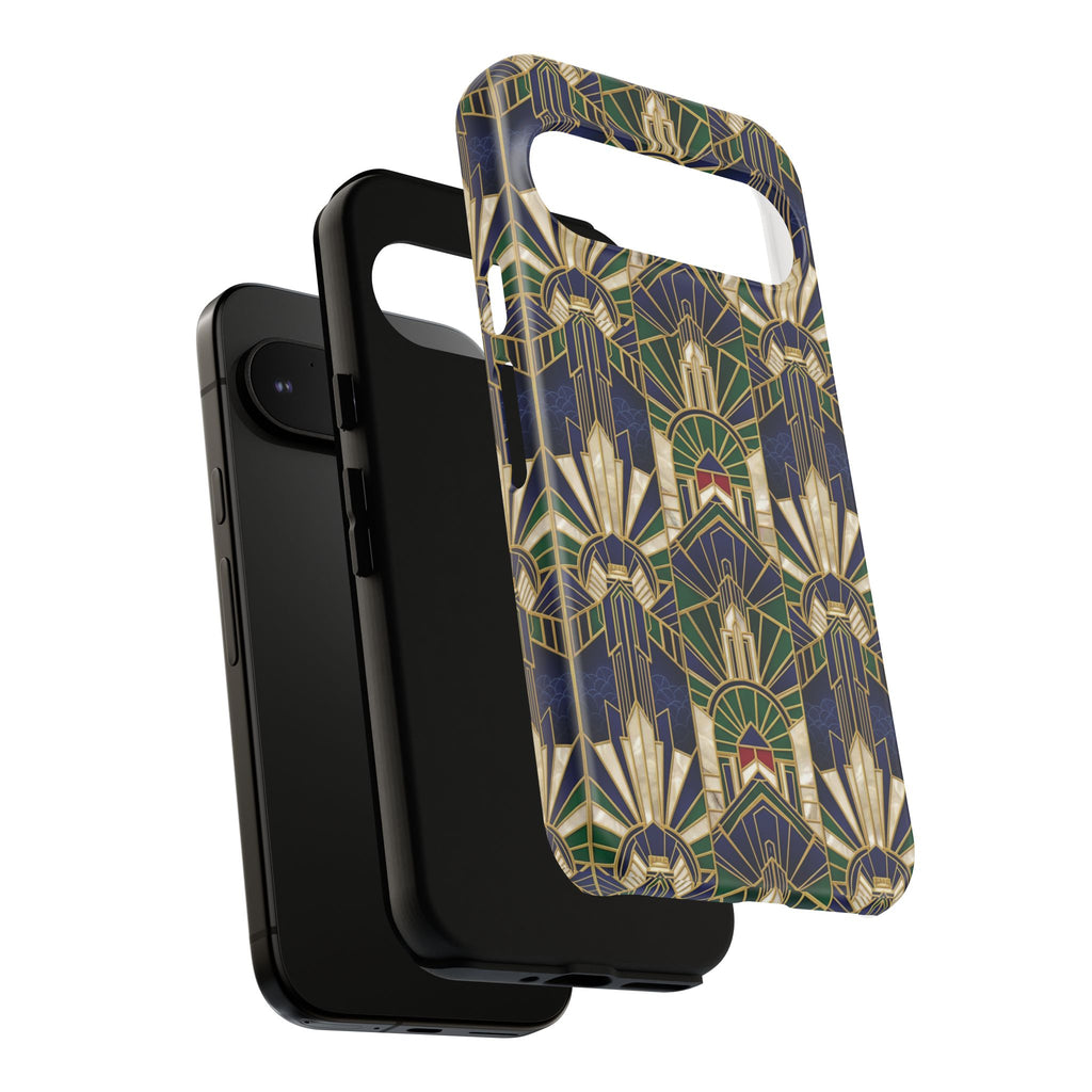 Navy & Gold Art Deco Phone Case — Imperial Art Deco Tough Case