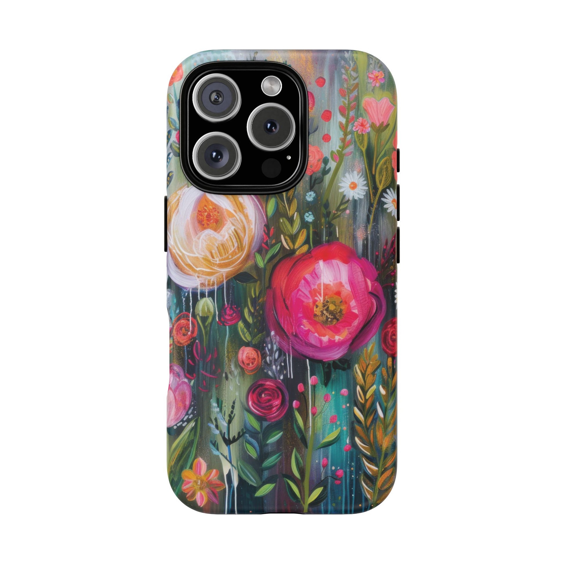 Watercolor Boho Floral Phone Case for iPhone 16 15 14 13 12  21 23 Samsung, and Pixel | Stylish Protective Cover Gift for Her Perfect for Floral Lover