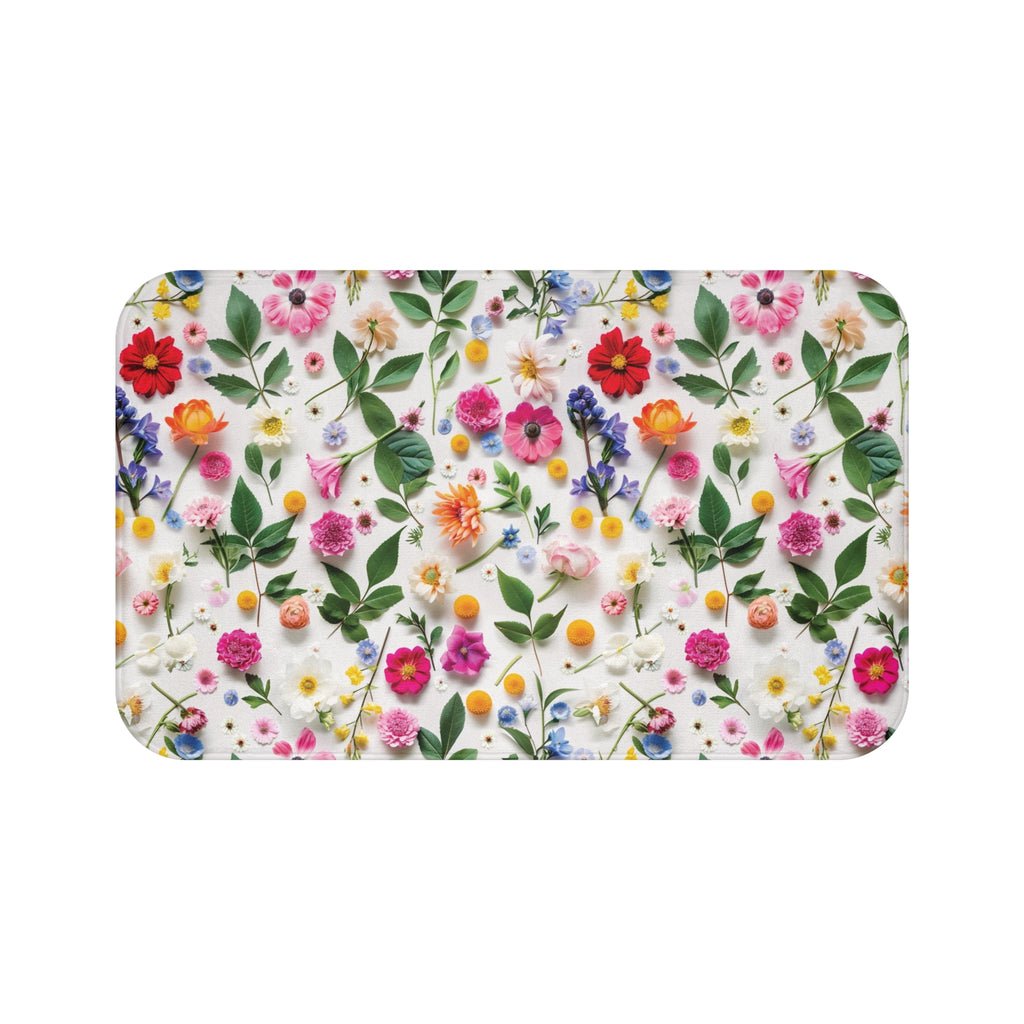 Wildflowers Bright Floral Bathmat – A Soothing Blend of Calming Lavender Flowers to Add Comfort, Beauty, and Serenity to the Most Private Room in Your Home