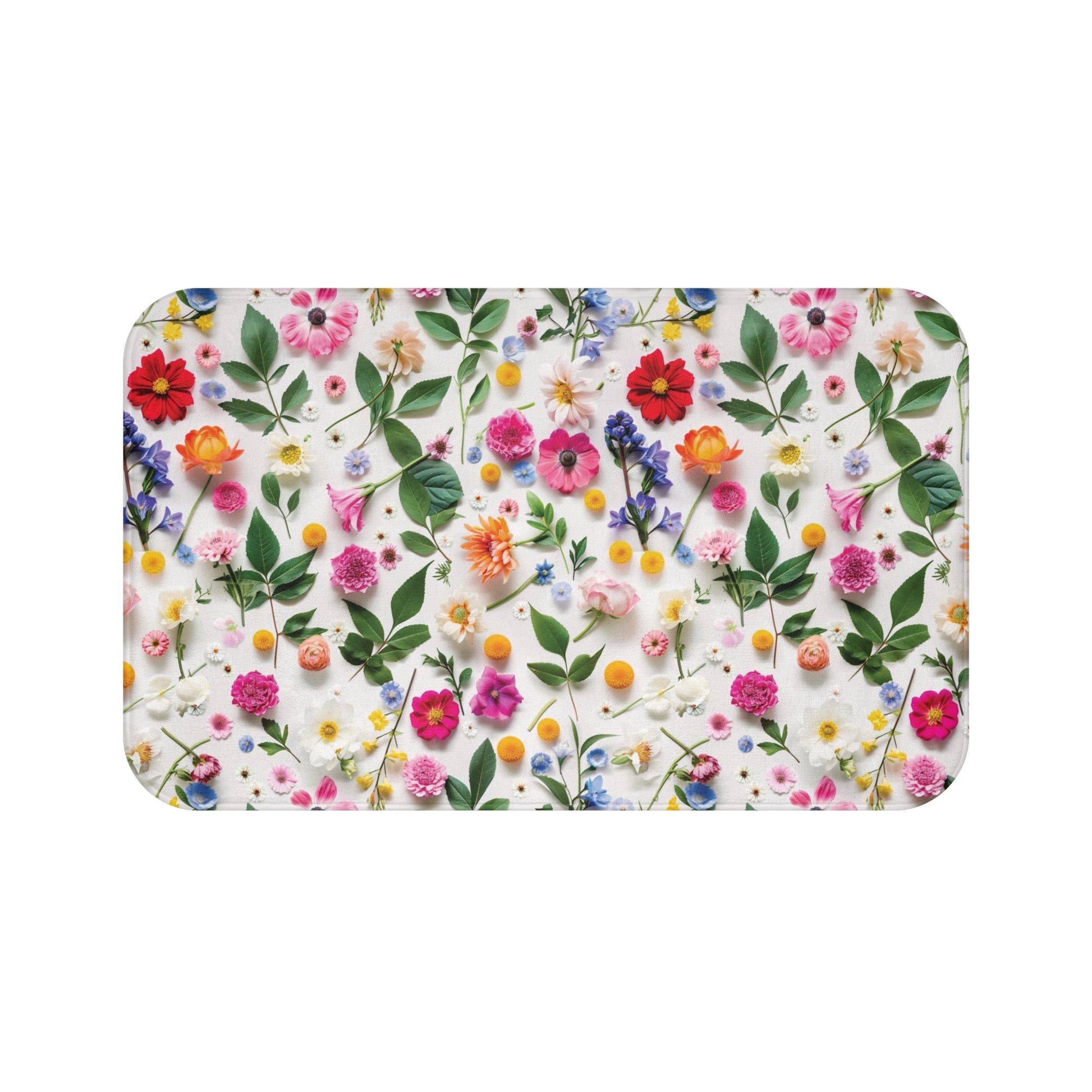 Wildflowers Bright Floral Bathmat – A Soothing Blend of Calming Lavender Flowers to Add Comfort, Beauty, and Serenity to the Most Private Room in Your Home