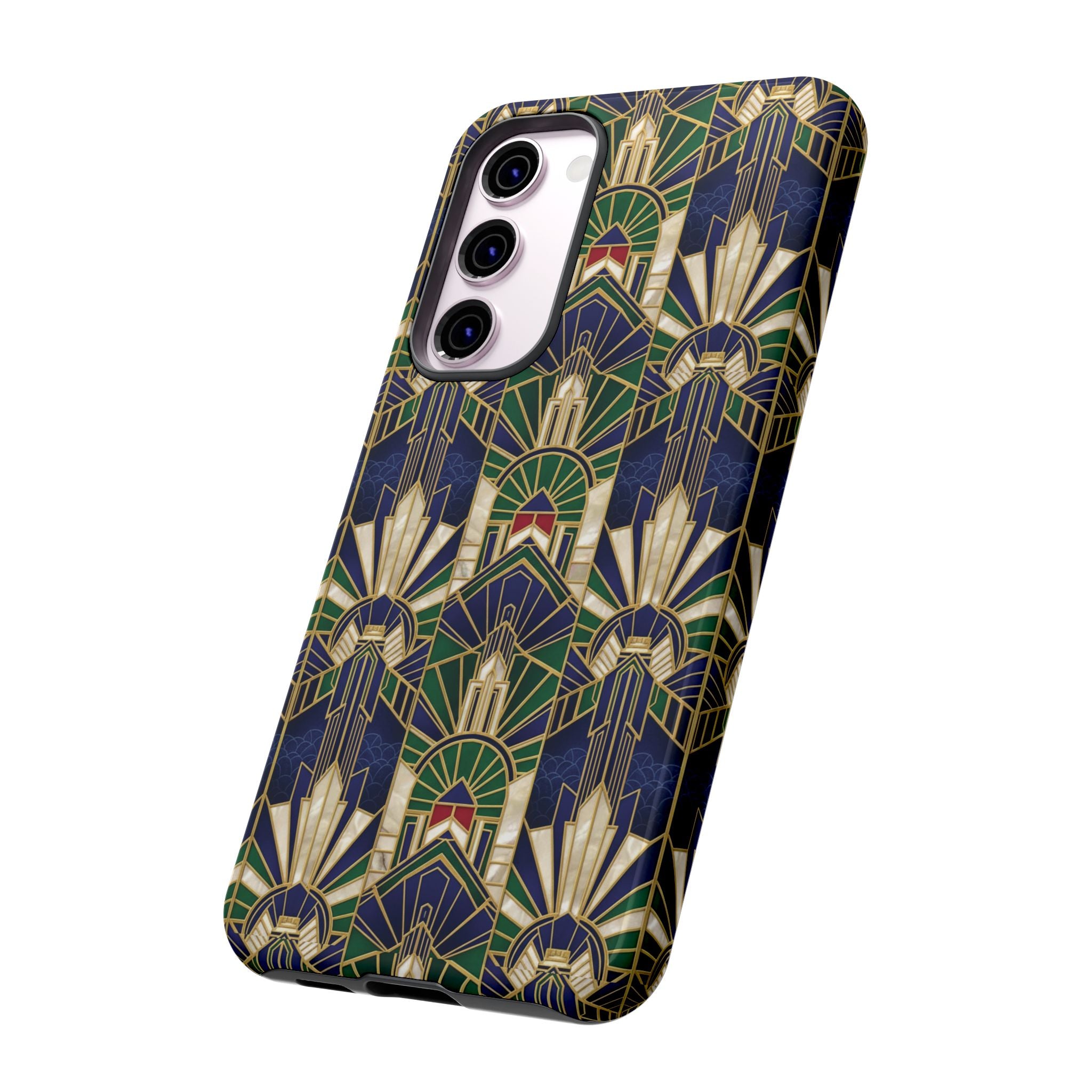 Navy & Gold Art Deco Phone Case — Imperial Art Deco Tough Case