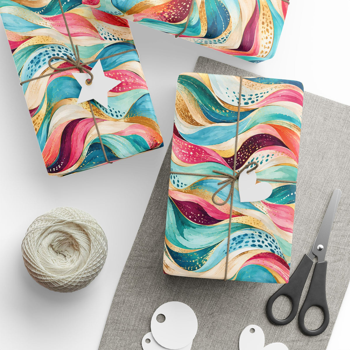 Colorful Abstract Wave Wrapping Paper